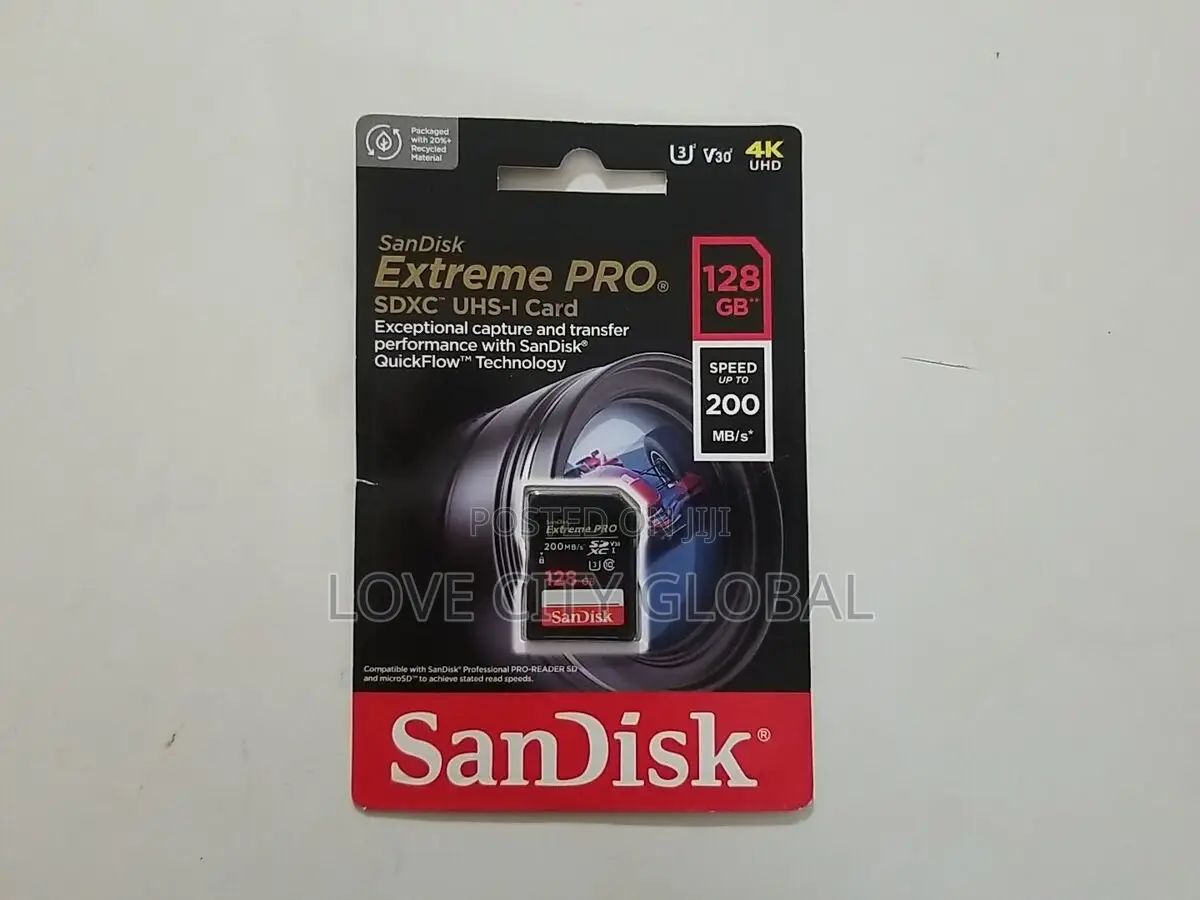 Sandisk 128gb Extreme Pro Uhs-Ii Fast Speed Sd Card