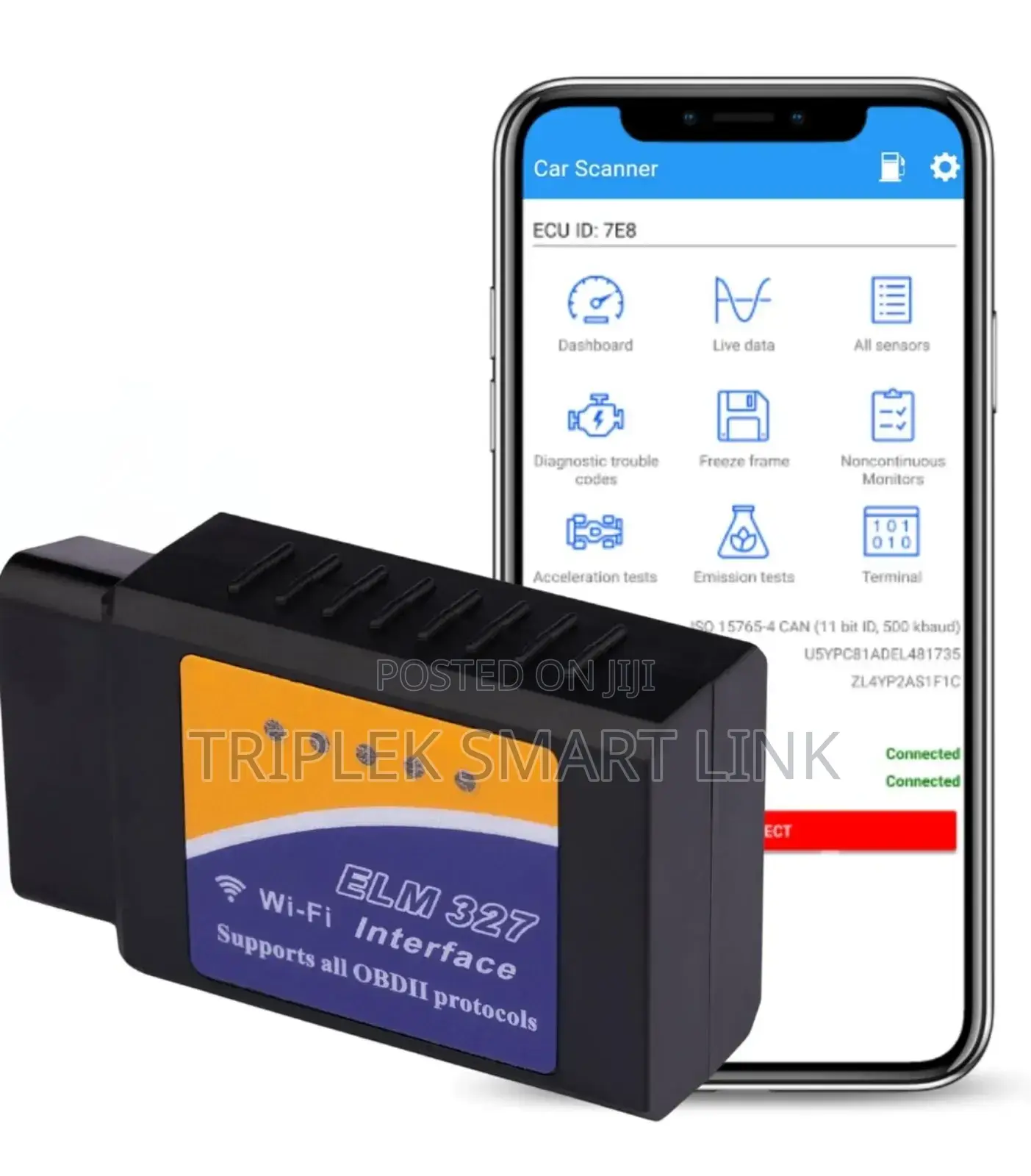 Car Scanner Elm 327 Wifi Tool Compatible With iPhone Android.