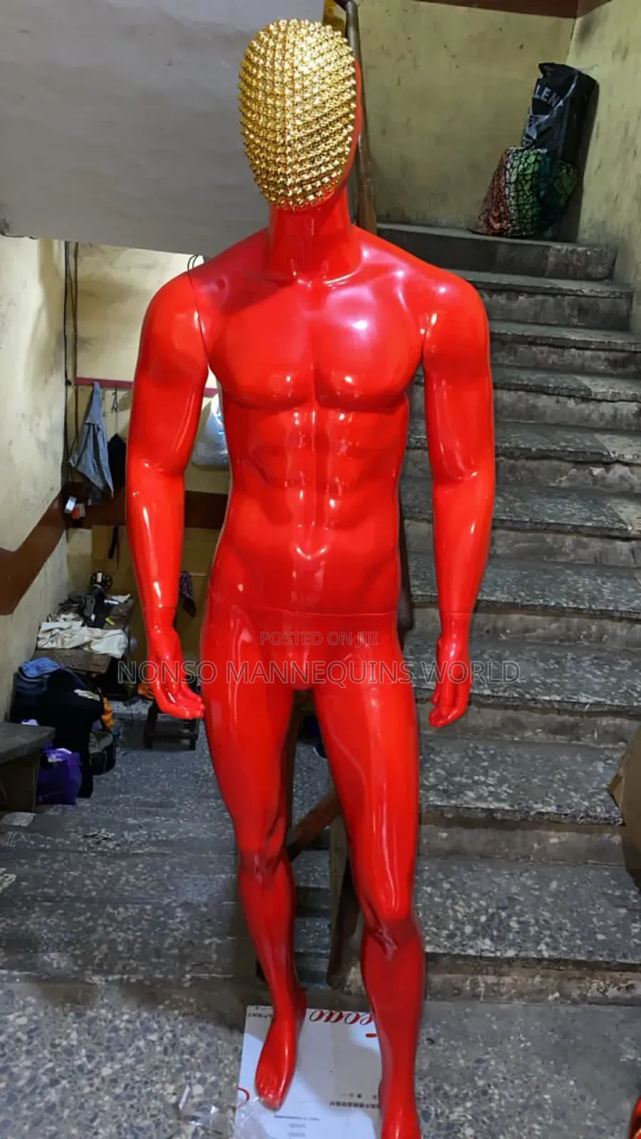 Red Stone Faced Fiber Male Red Colour Mannequin