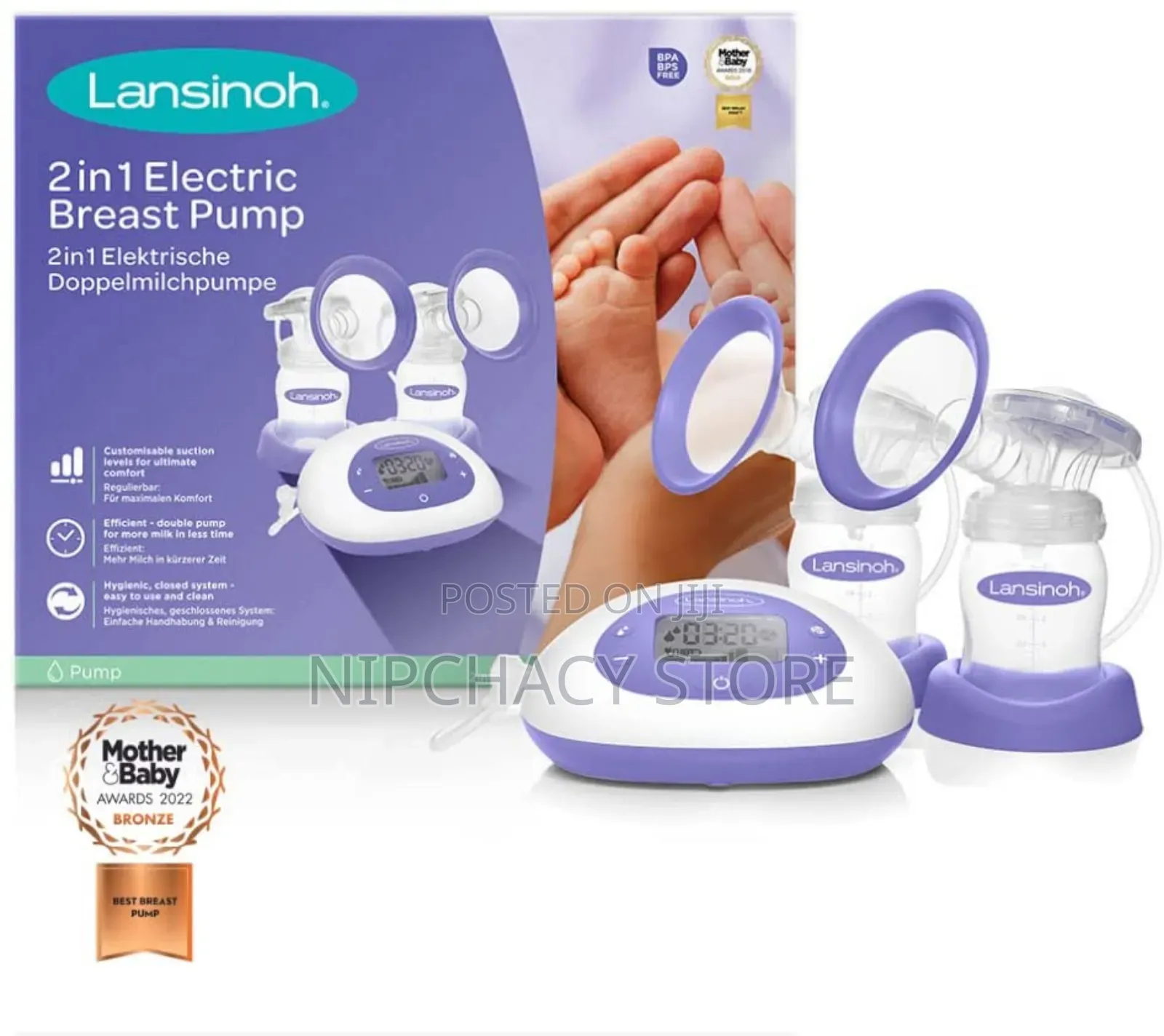 Uk Lasinoh 2in1 Double Electric Breast Pump