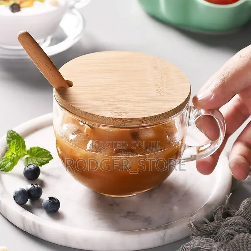Soup Cup With Wooden Spoon
