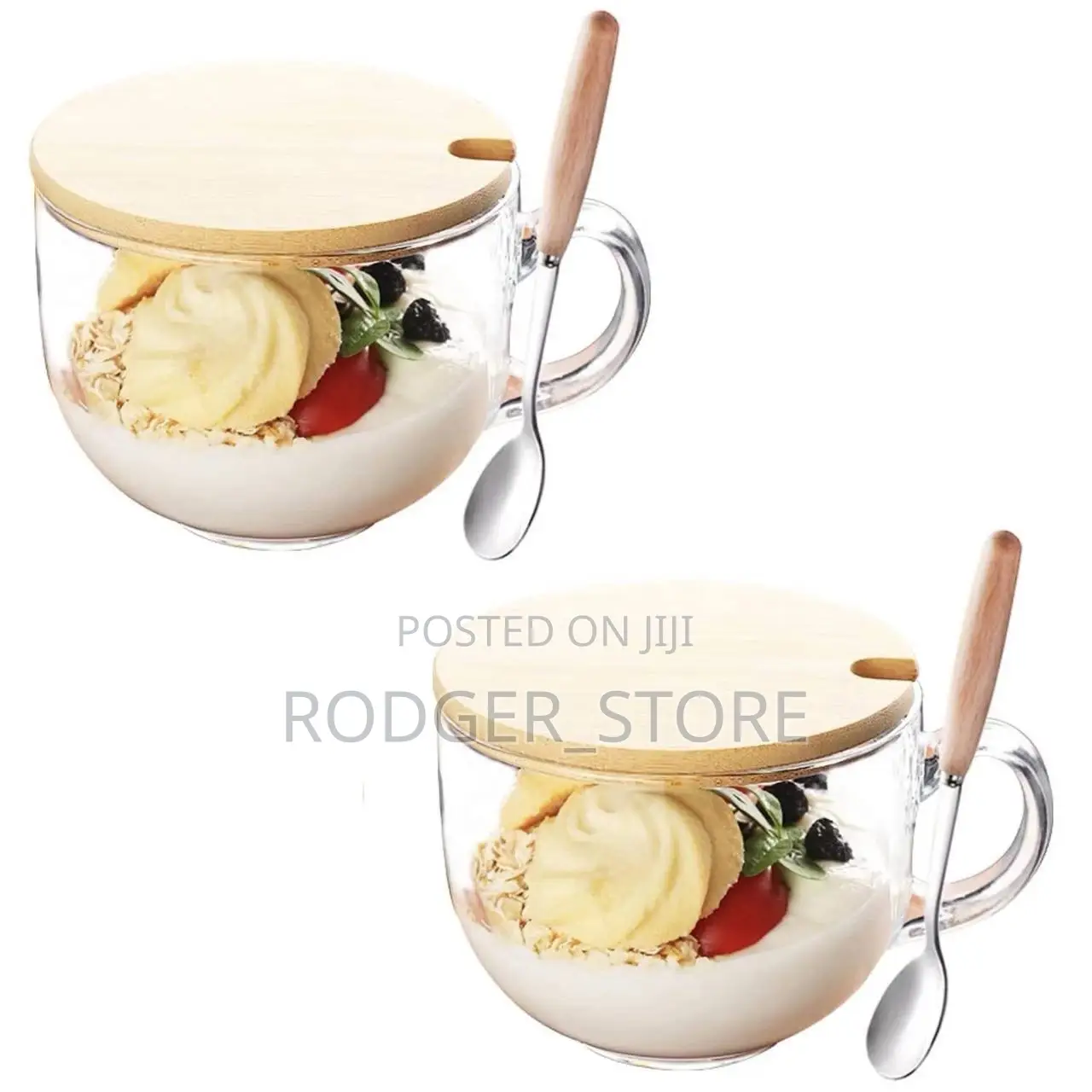 Soup Cup With Wooden Spoon