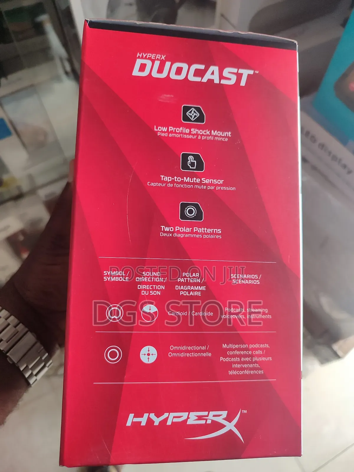 Hyperx Duocast RGB USB Condenser Gaming Microphone 