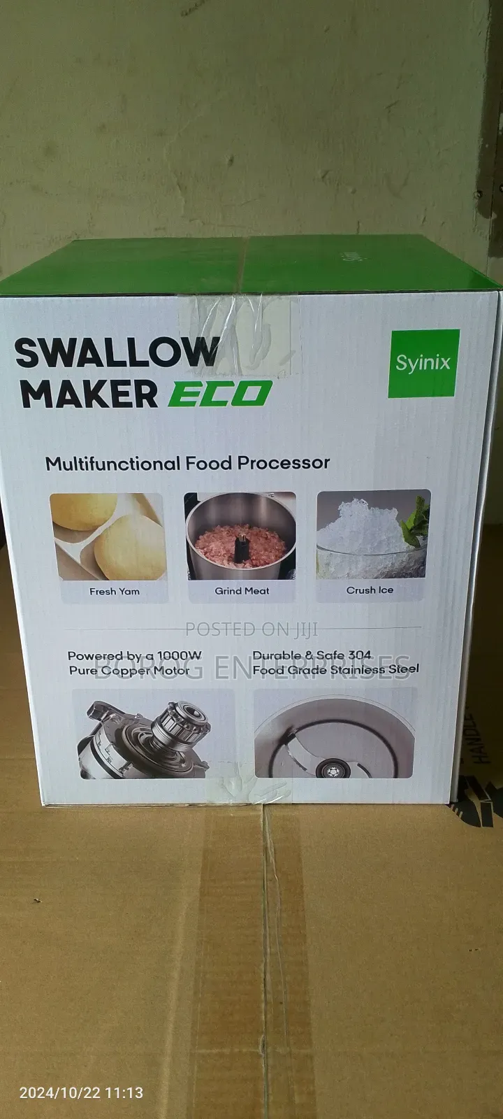 Syinix 6L Swallow Maker ECO -cooking Pounding All In One
