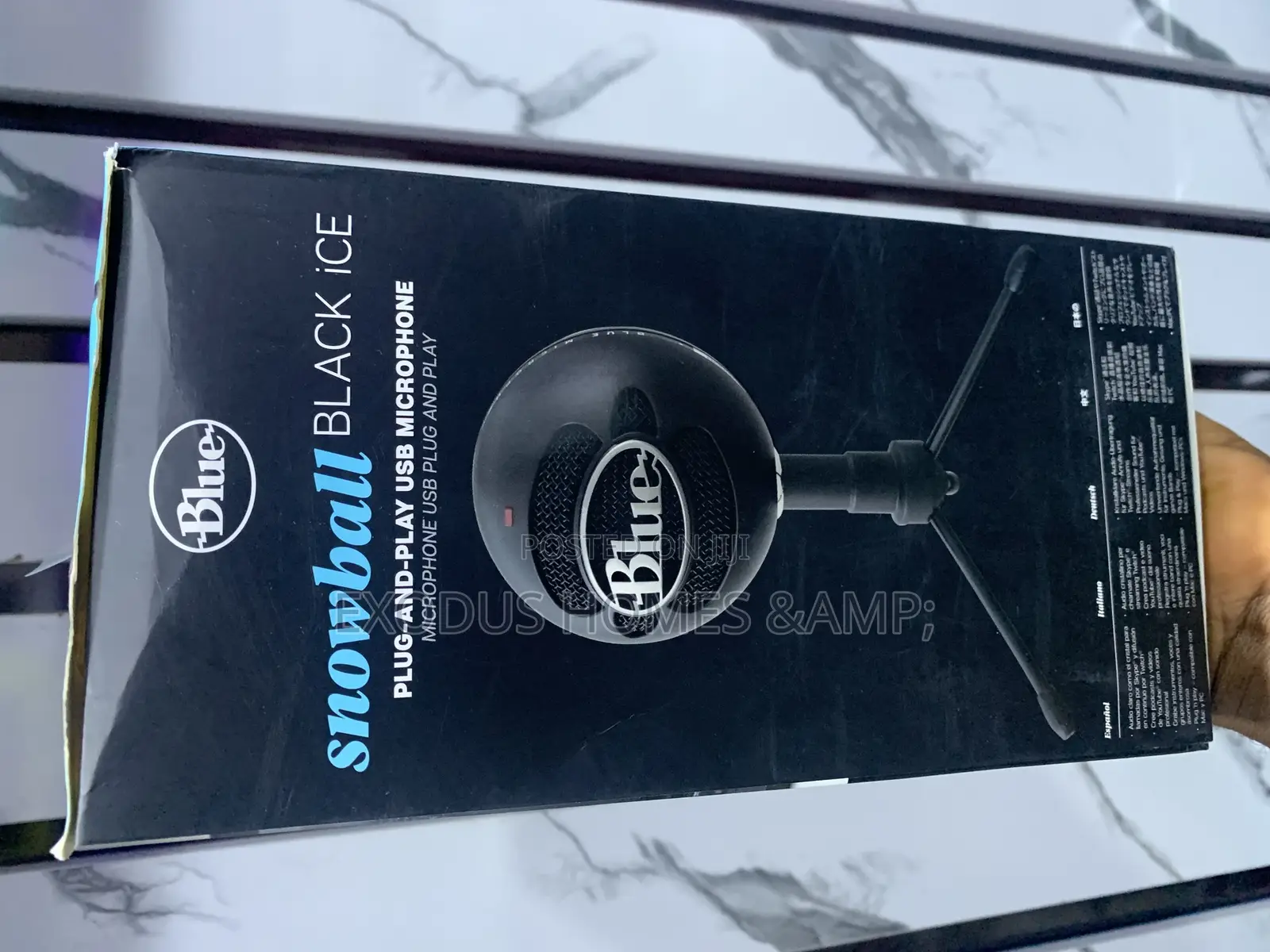 Blue Snowball Ice Condenser Microphone, Cardioid - Black