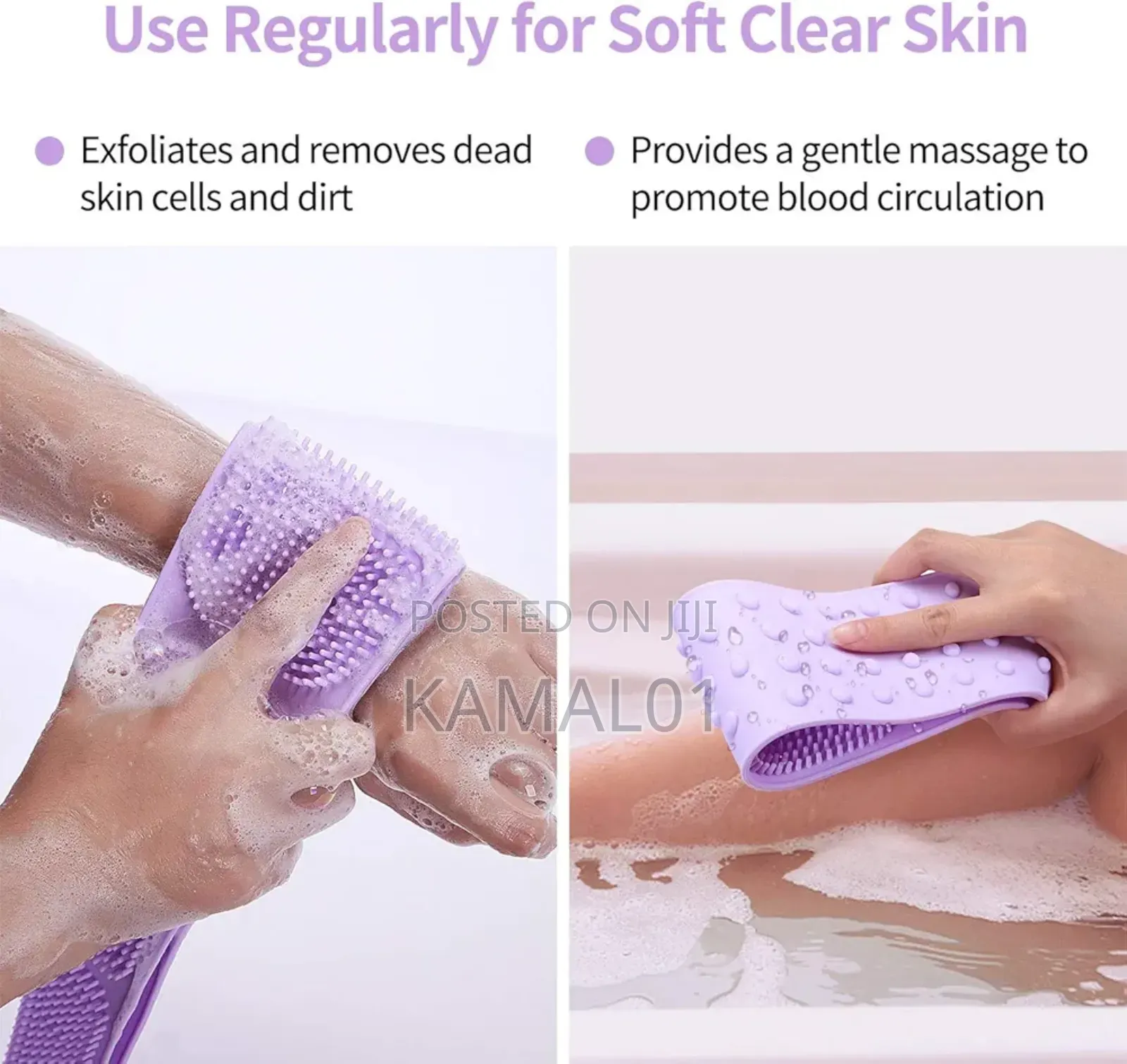 Silicone Bath Body Brush Longest Quick Foaming Cleaner