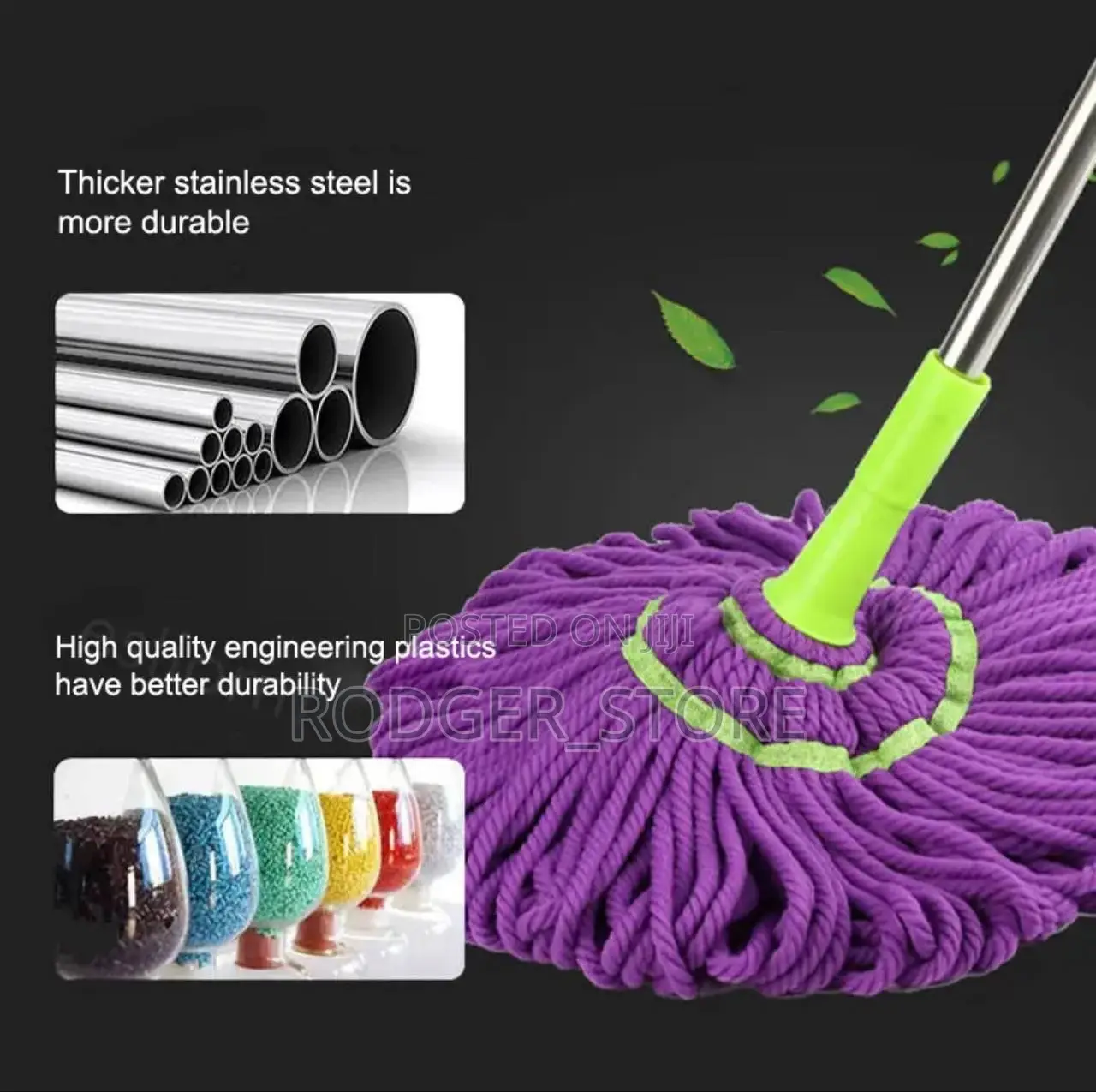 Easy Self Wringing Twist Mop,Microfiber Squeeze Mop
