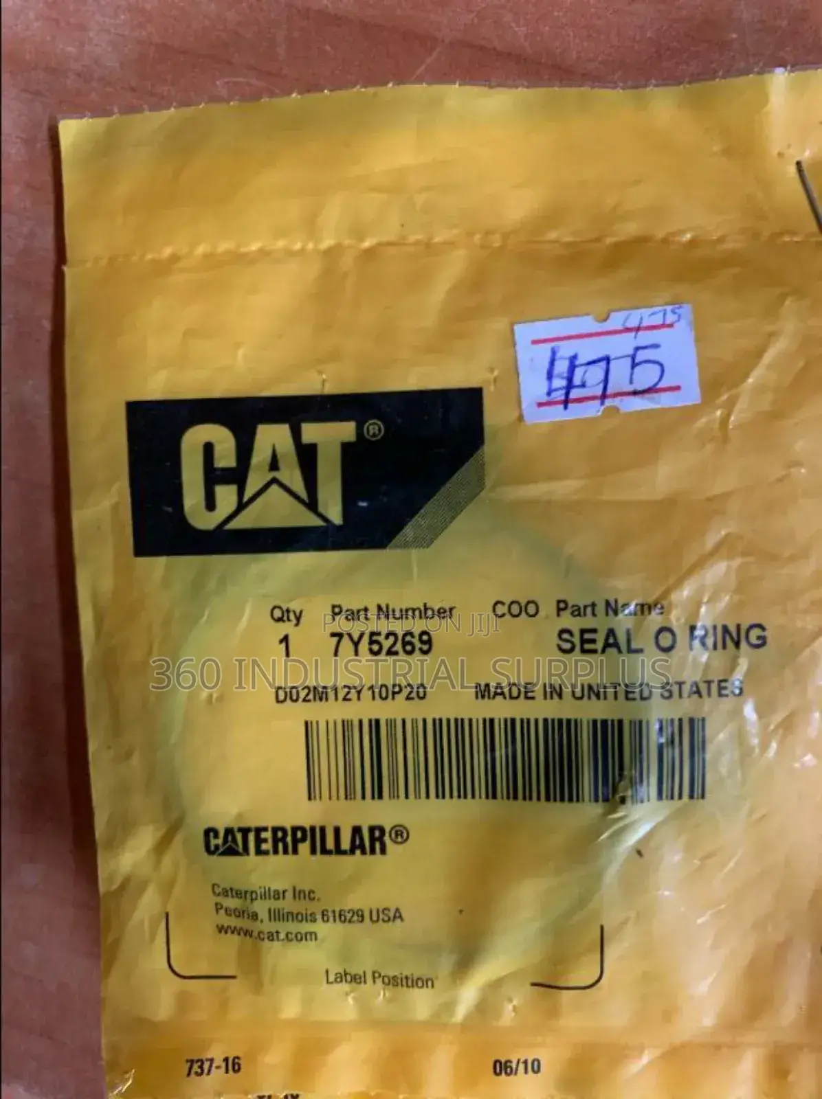Caterpillar Seal O Ring 7y-5269