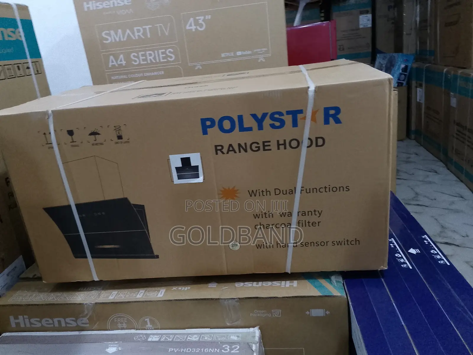 Polystar 90cm Charcoal Filter Range Hood Pv-Hb90h38