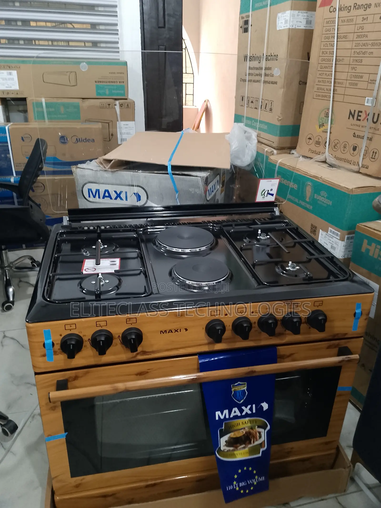 Maxi ''Fast Cooking'' (4 Burner +2 Electric) Gas Cooker