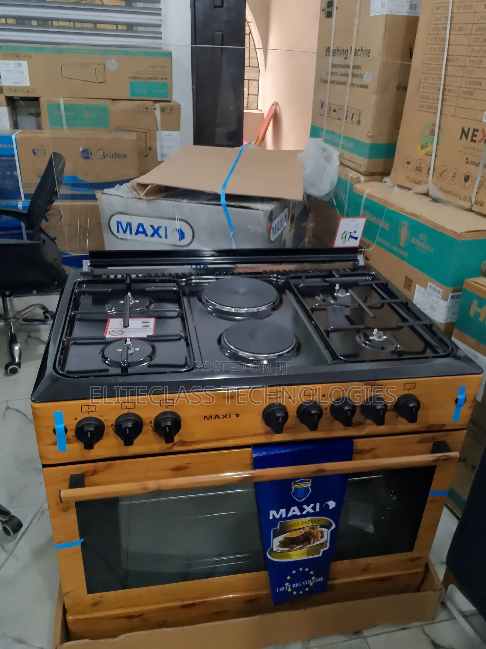 Maxi ''Energy-Efficient'' (4 Burner+2 Electric) Gas Cooker