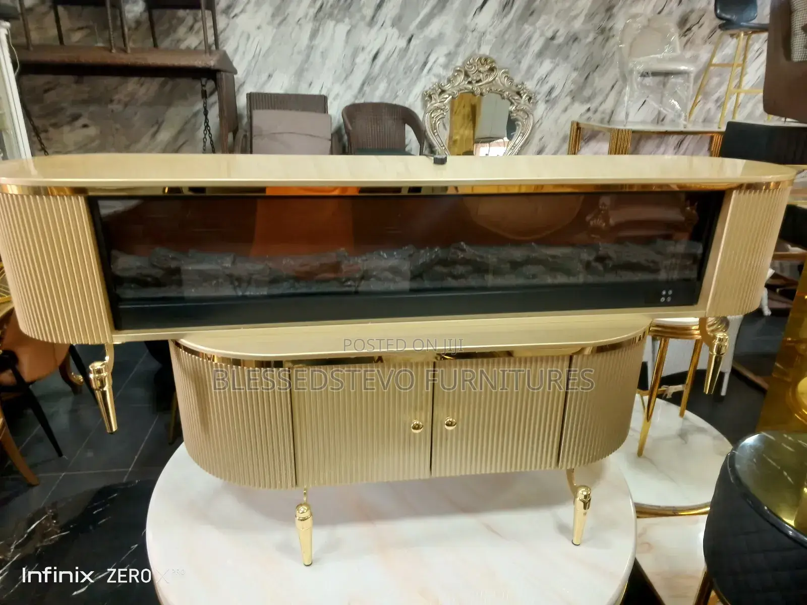 Gold Center Table With Tv Stand