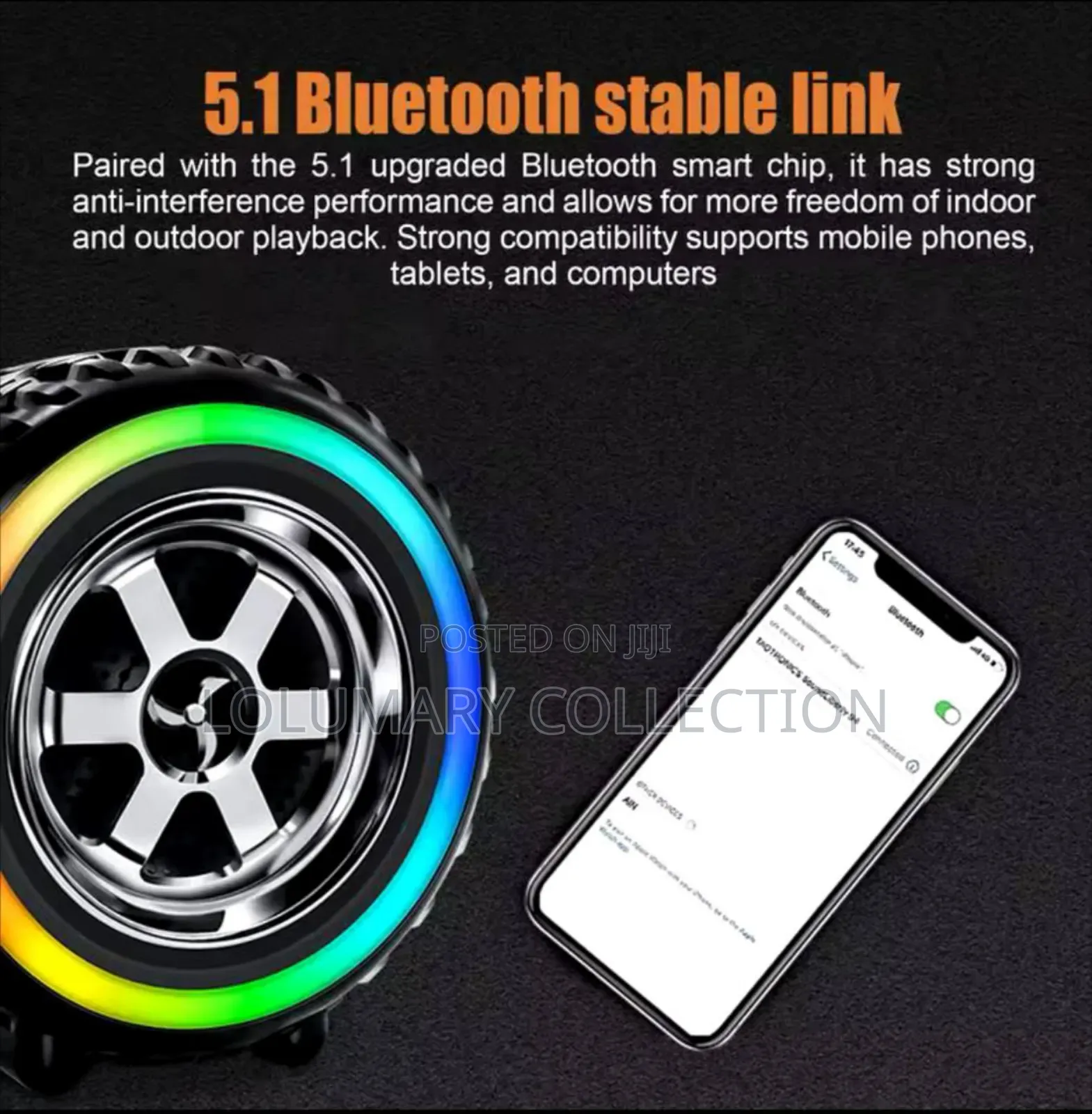 Car Wireless Bluetooth Speaker Wireless Speaker Car Wheel