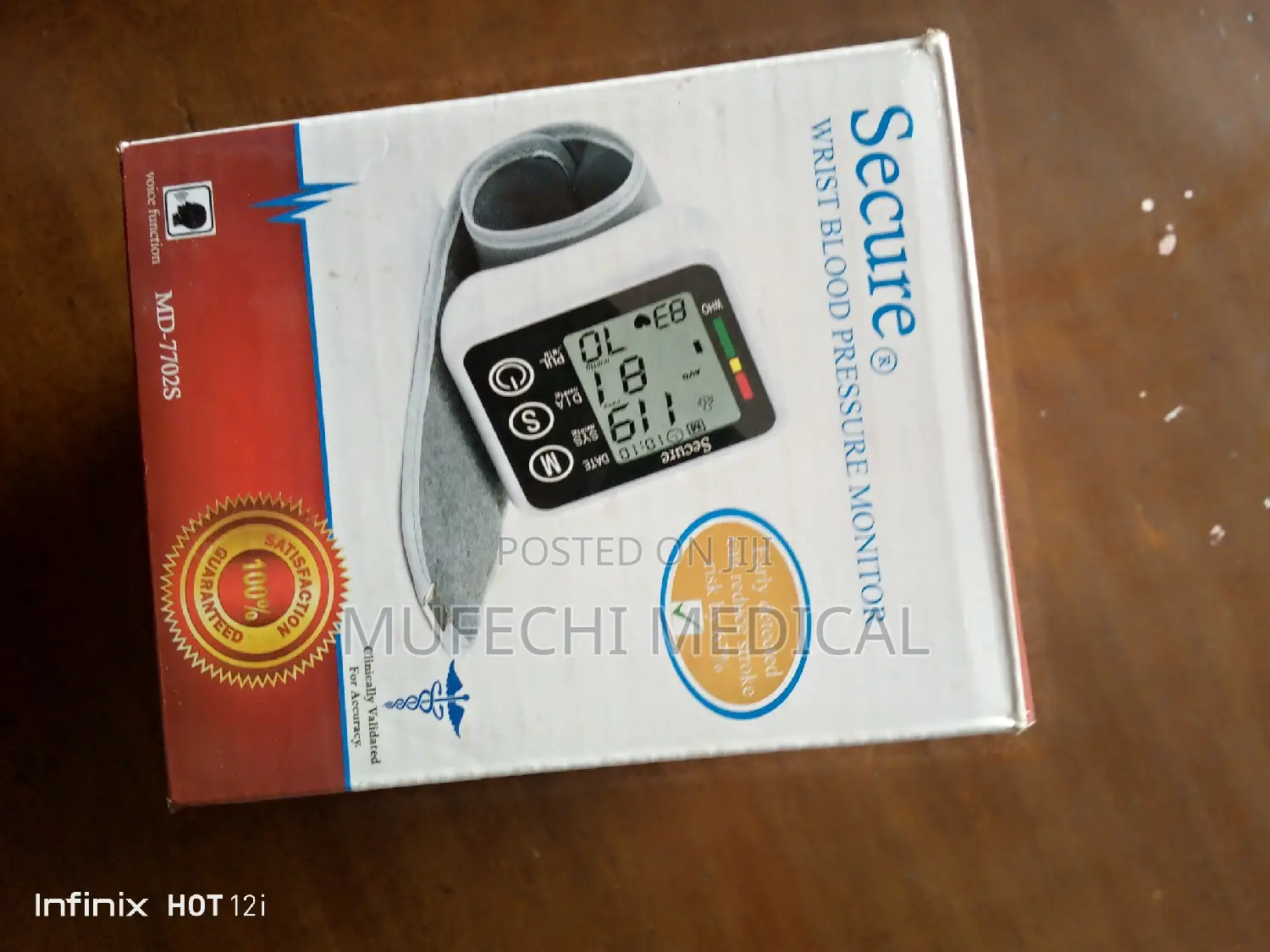 Secure Wrist Blood Pressure Monitor