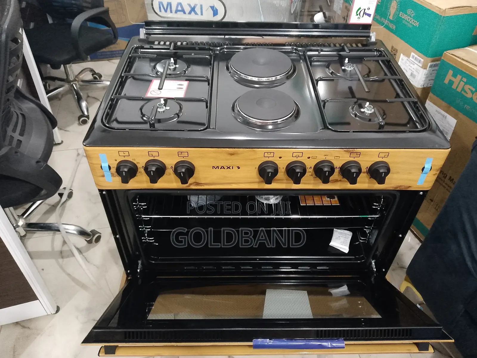 Maxi Wood 60*90 (4+2) Gas Cooker (Resistance to Scratches)