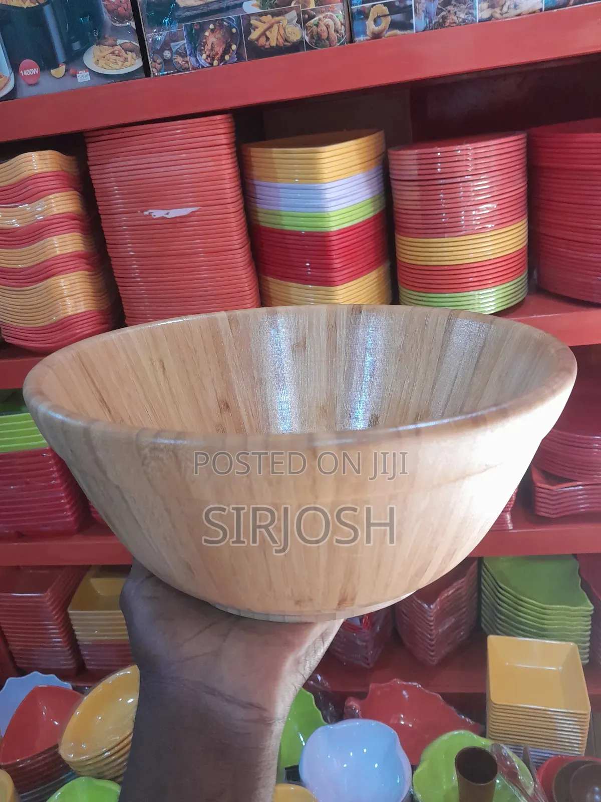 Big Wooden Soup Bowl