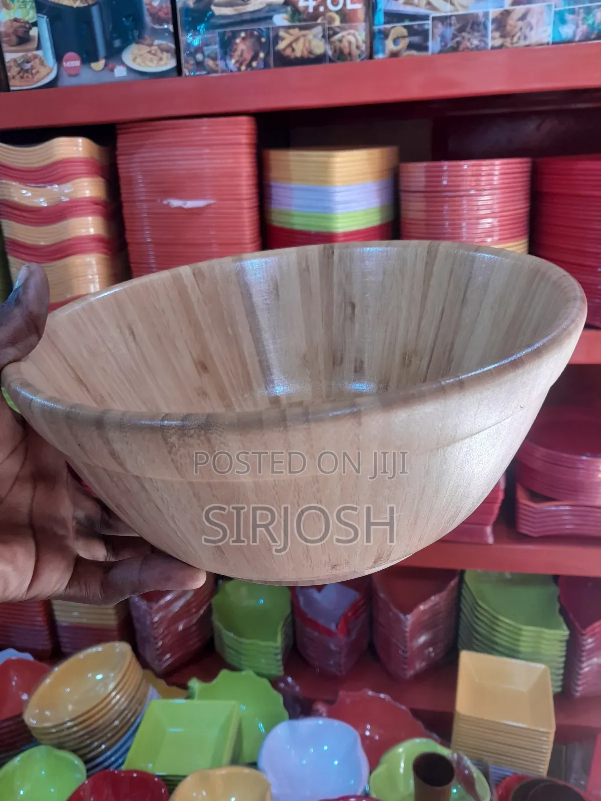 Big Wooden Soup Bowl