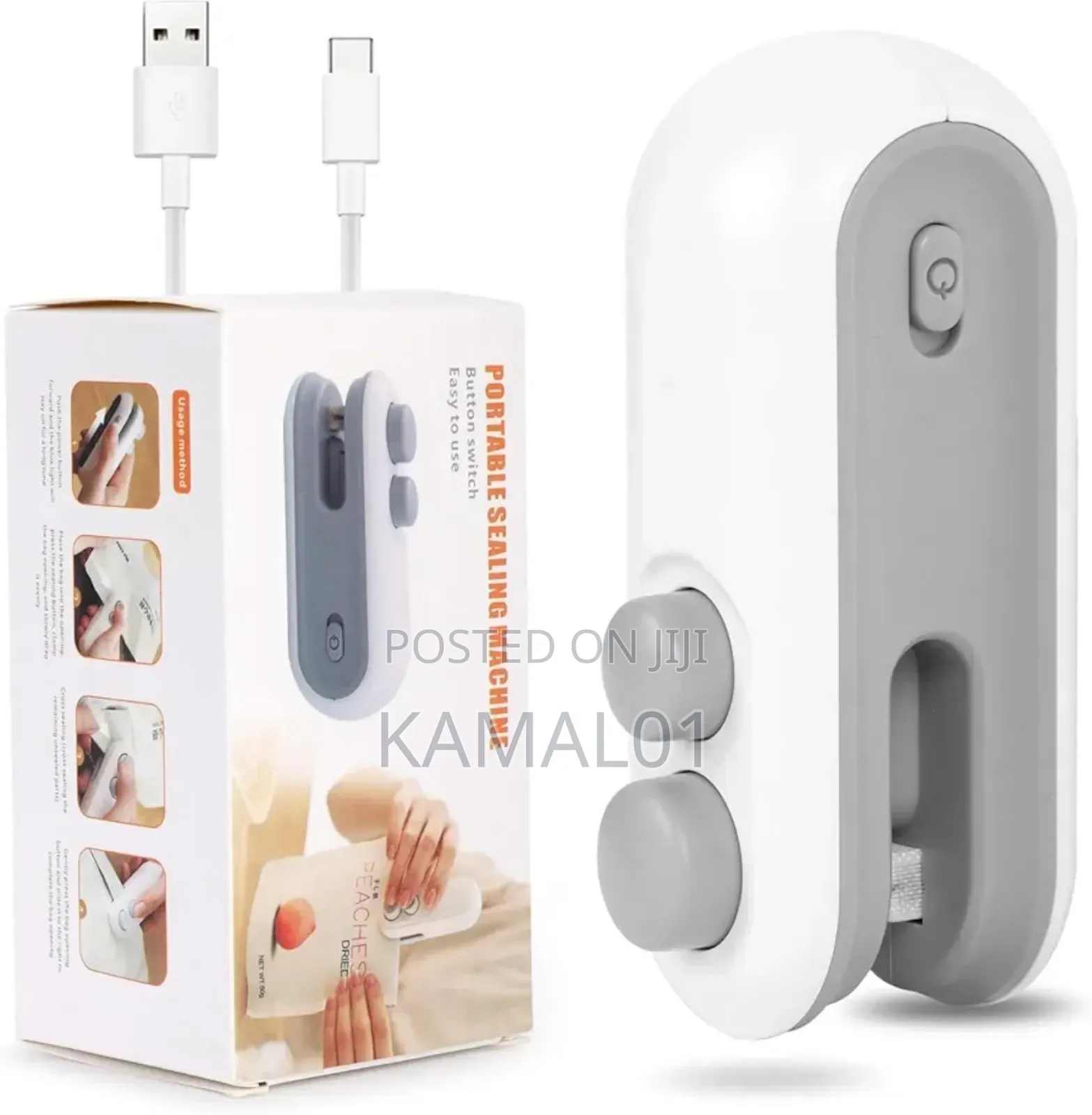 Usb Type C Rechargeable Mini Bag Sealer Machine 2 in 1