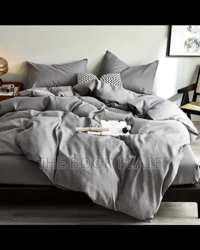 Ash Color Cotton Bedsheets and Pillows Case