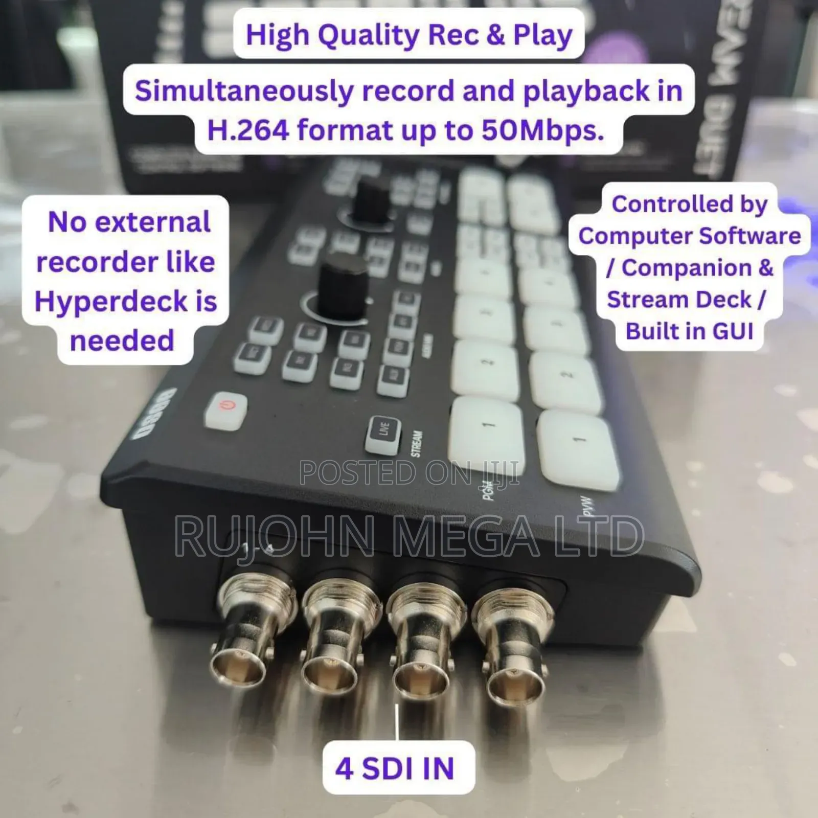 Osee 8 Channel Input Sdi/Hdmi Live Stream Video Mix/Recorder