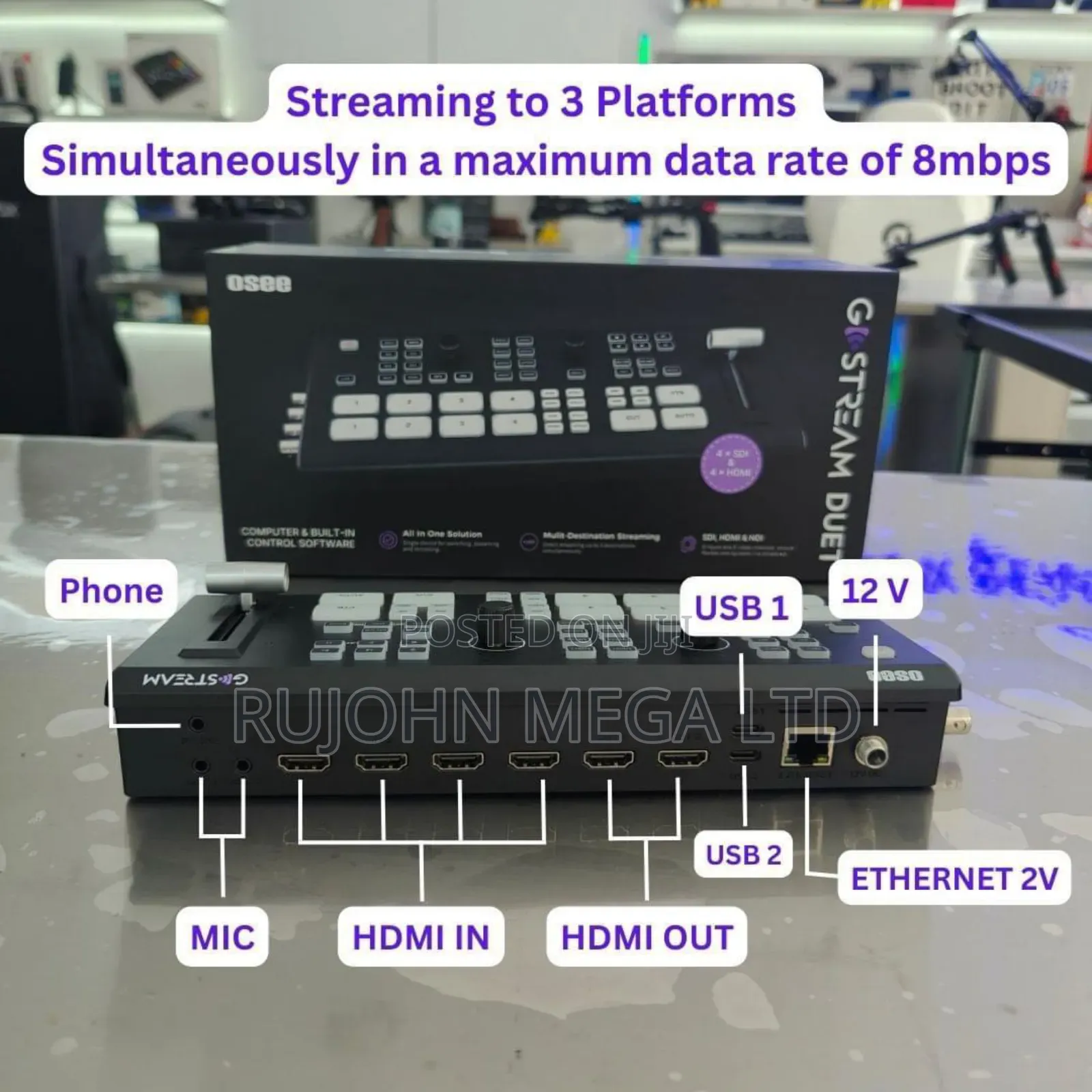 Osee 8 Channel Input Sdi/Hdmi Live Stream Video Mix/Recorder