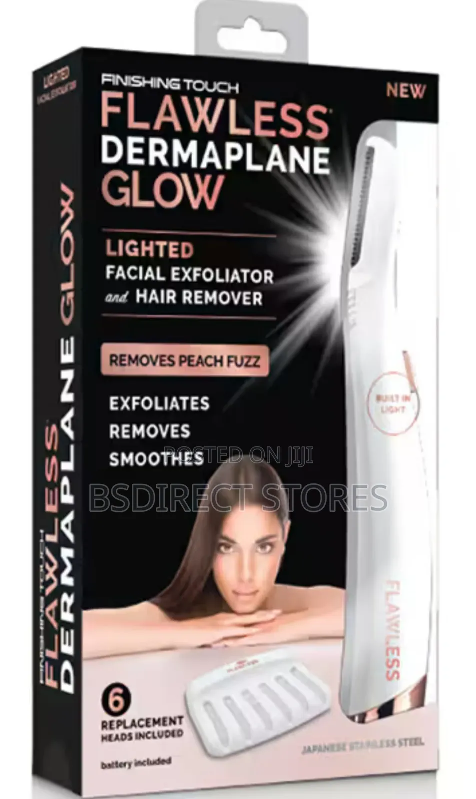 JML Finishing Touch Flawless Dermaplane Glo Face Exfoliator