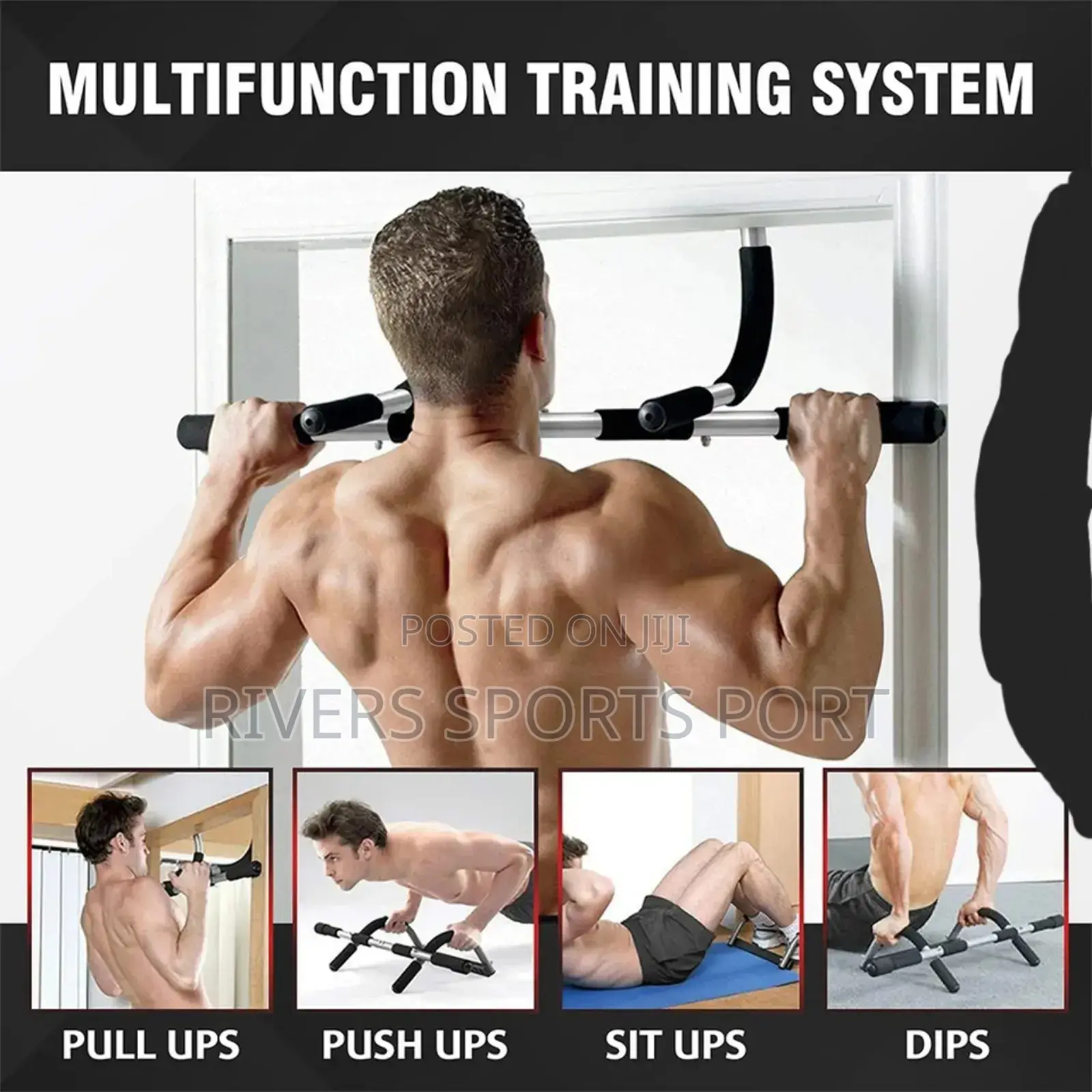 Door Gym/Trainer Total Body Workout Bar. Pull Up Bar Pull-Up