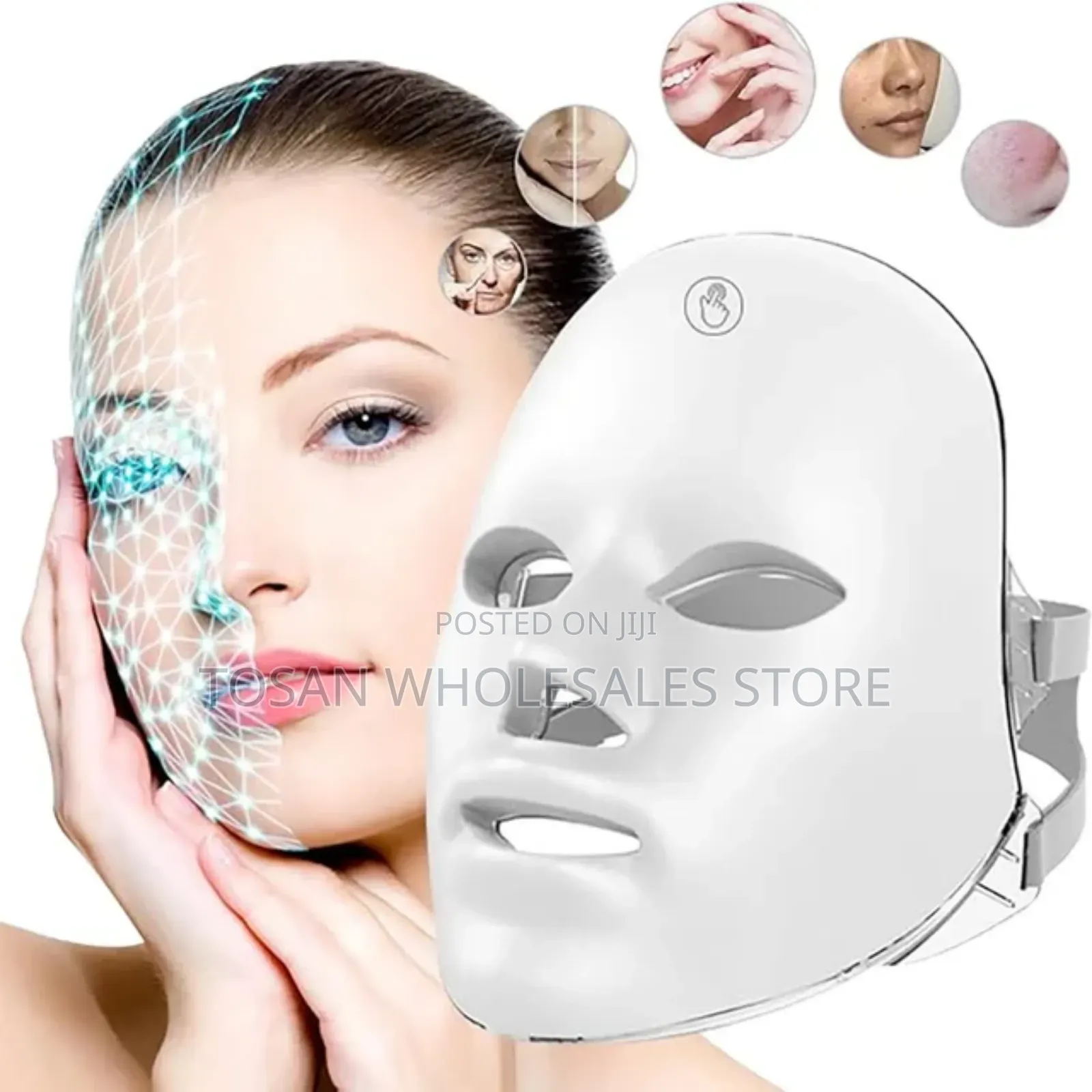 Rechargeable Facial Luminotherapy Led Mask