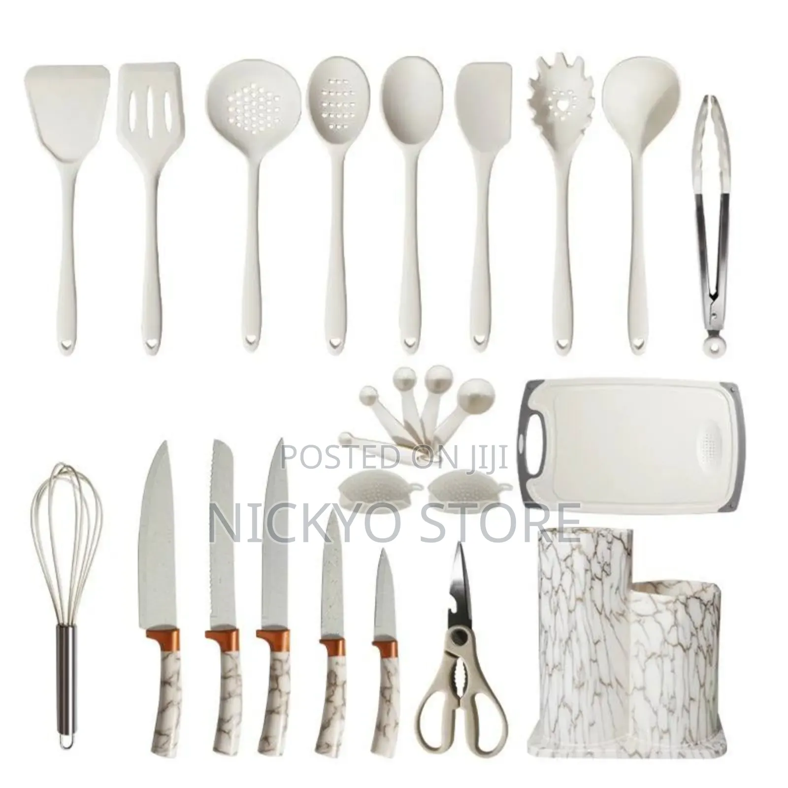 25pcs Full Silicone Spoon Sets