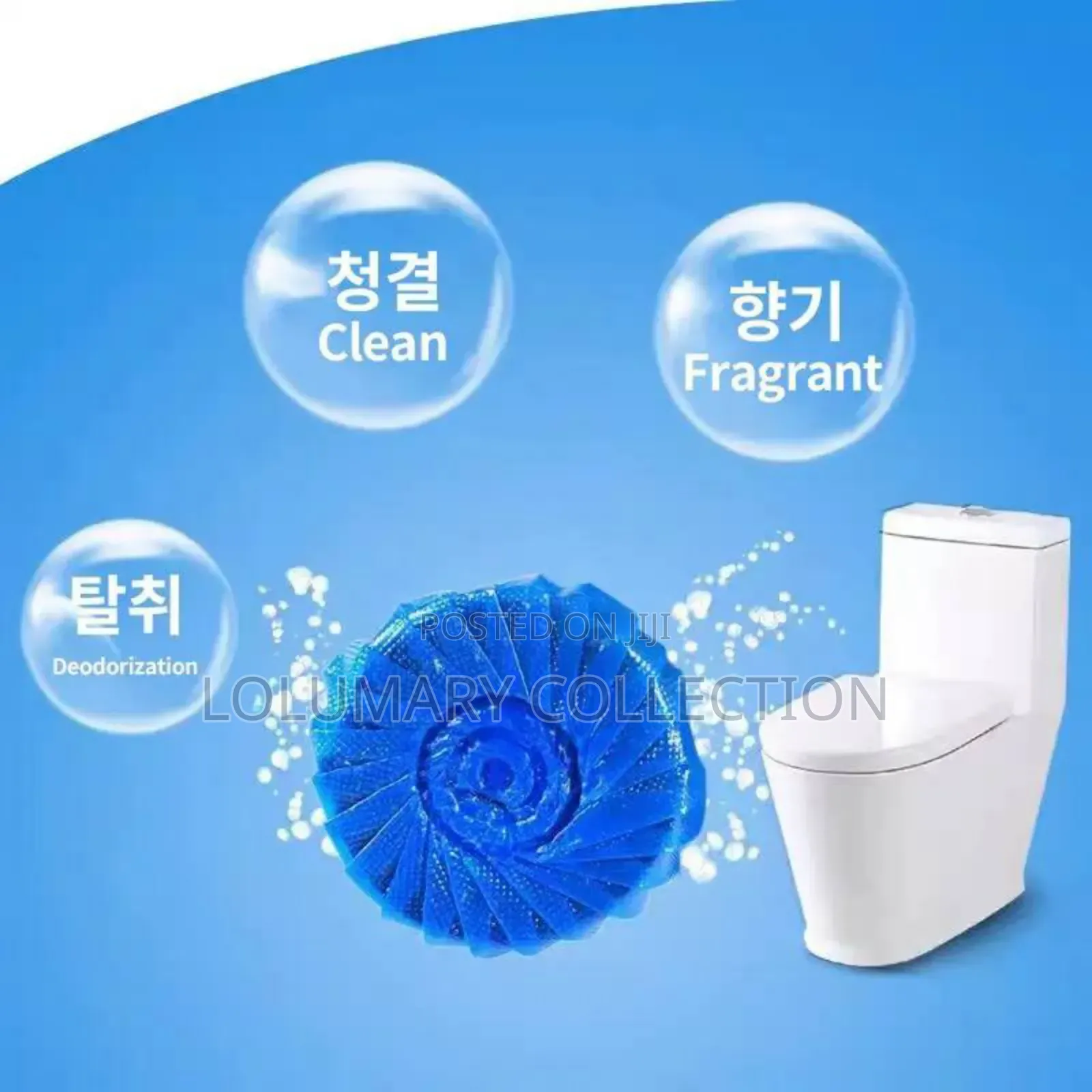 10pcs Blue Small Bubble Home Deodorizer Toilet Cleaner