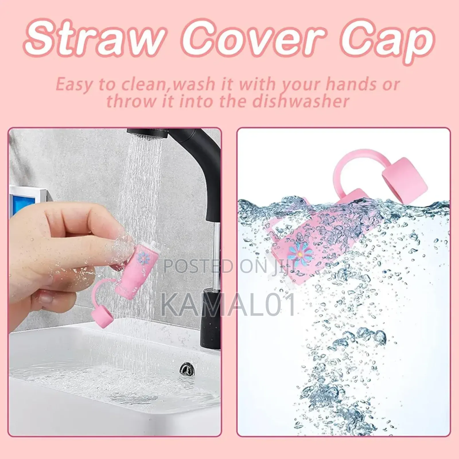Straw Cover Cap for Stanley Cup, Silicone Straw Topper Fit