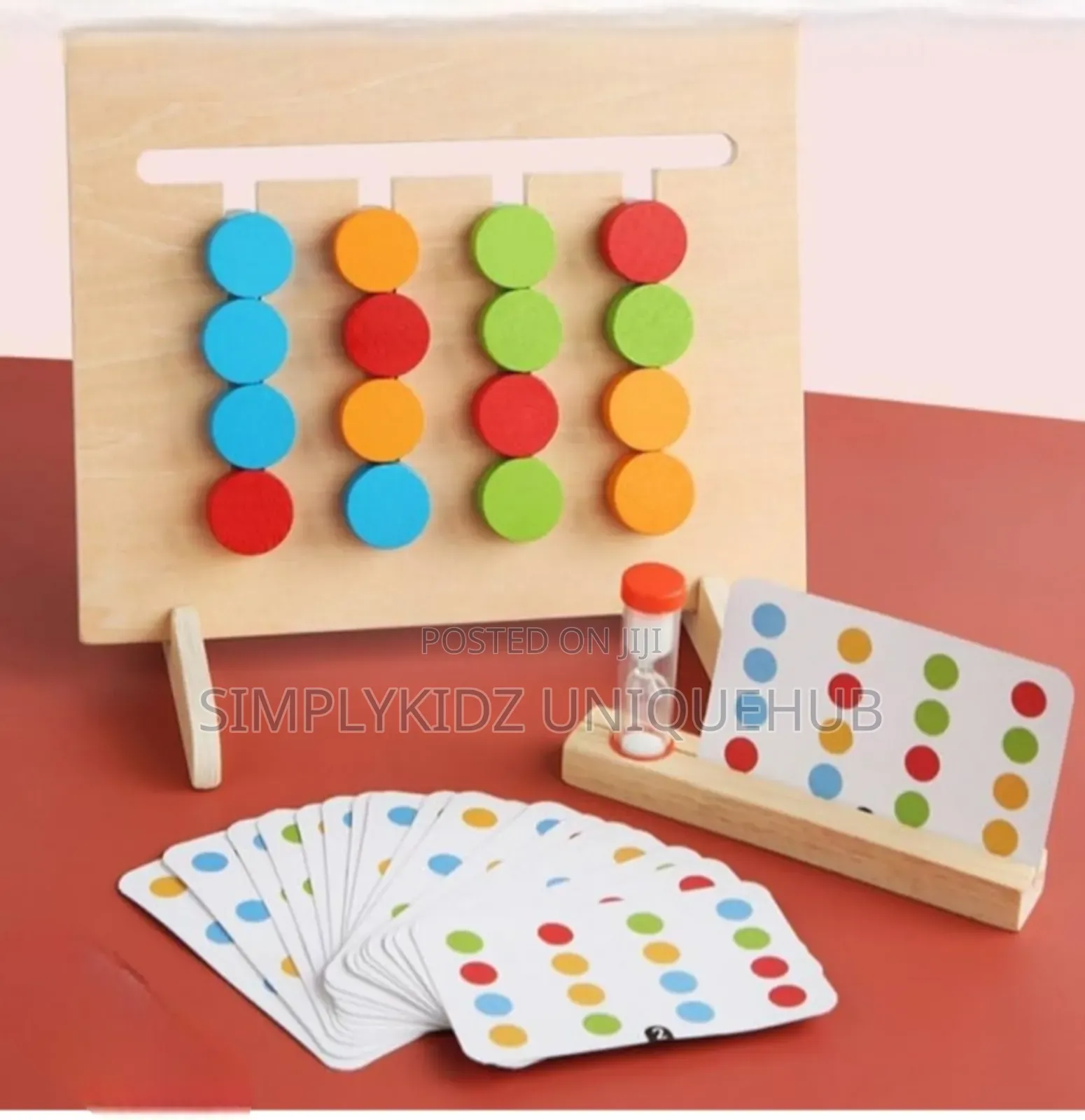 4 Color Logic Game Double-Sided Wooden Montessori Aid