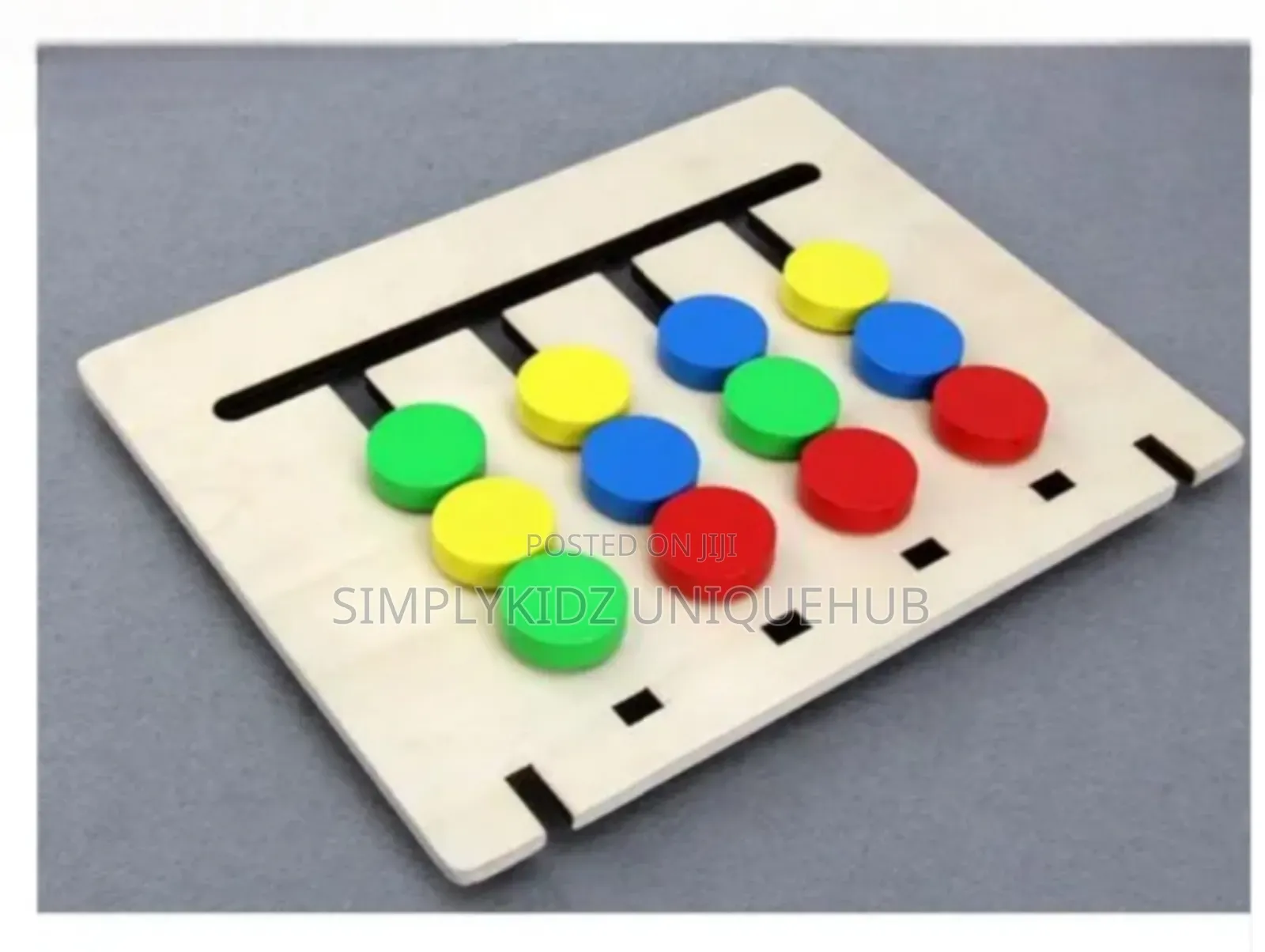 4 Color Logic Game Double-Sided Wooden Montessori Aid