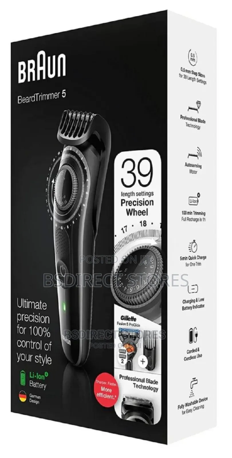 Braun BT5242 Men Trimmer Hair Clipper, 39 Length Settings