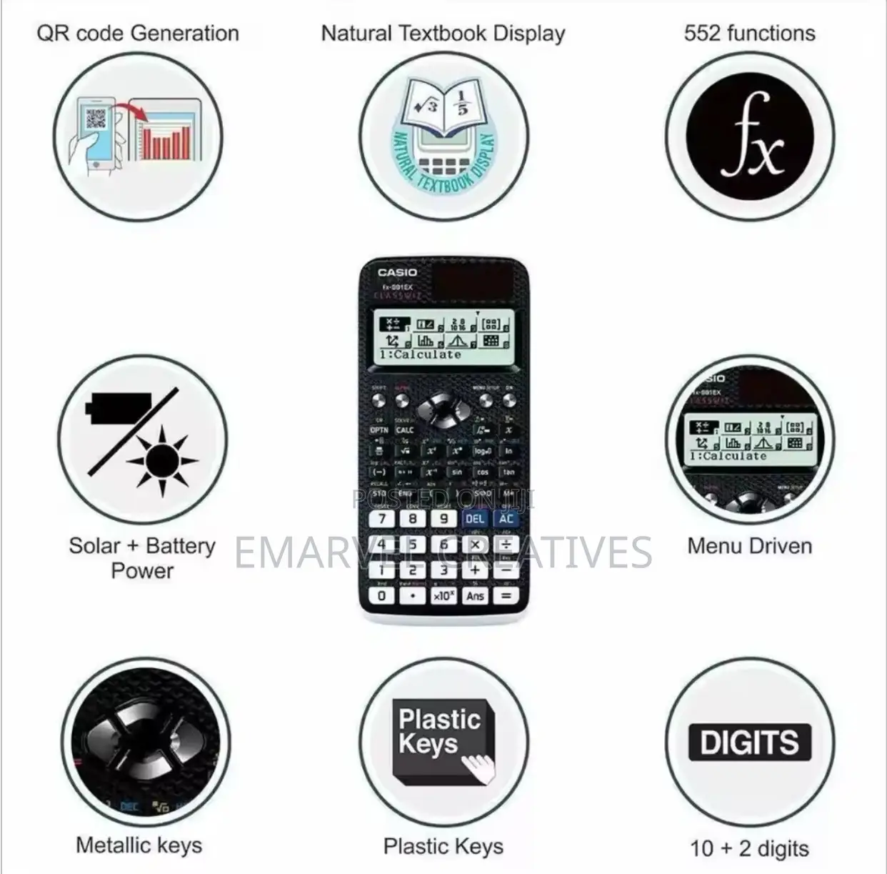 991EX Scientific Calculator Original Digital Large Display