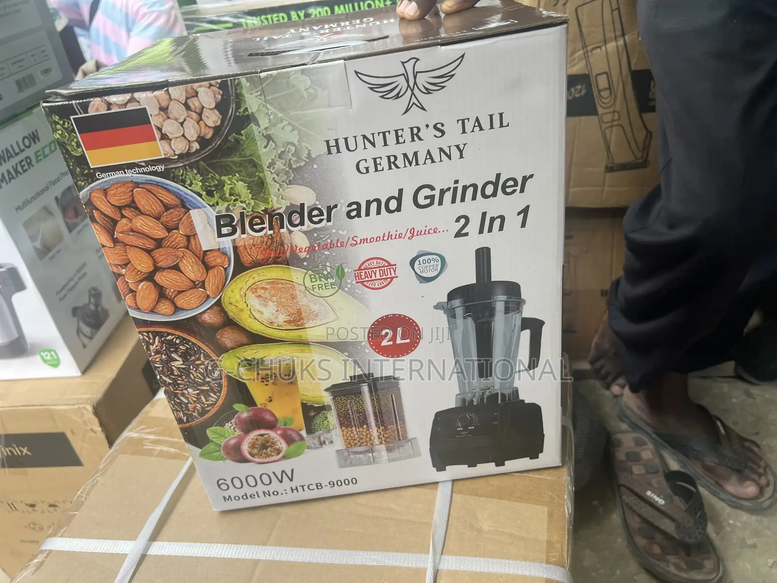 Hunter’S Tail Original 6000watts 3litres Double Cup Blender