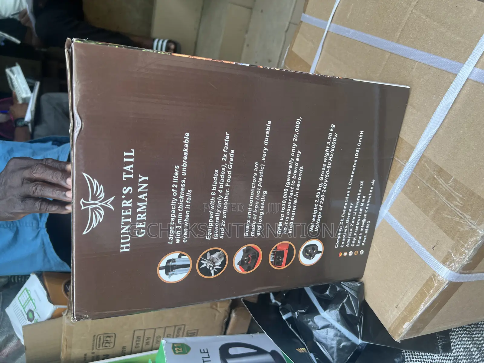 Hunter’S Tail Original 6000watts 3litres Double Cup Blender