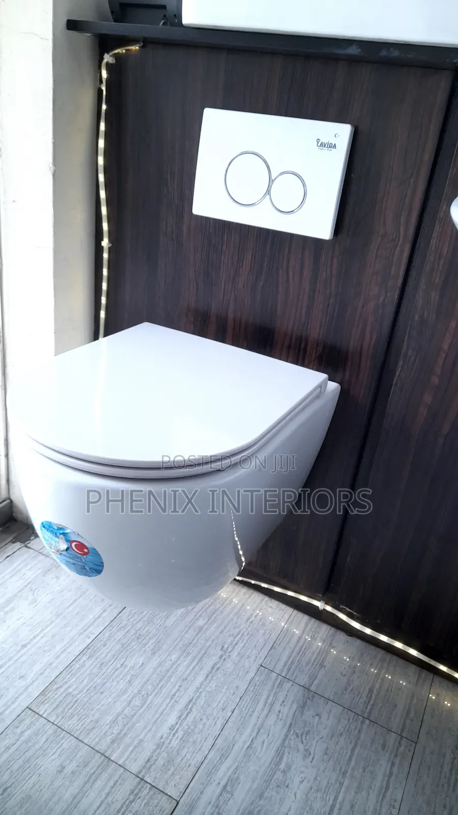 White Concealed Conduit Water Closet