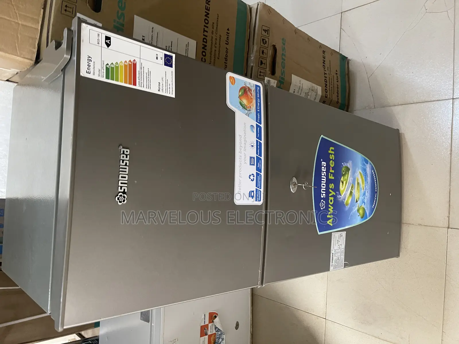 Brand New Snowsea Double Door Refrigerator Full Coper Eng