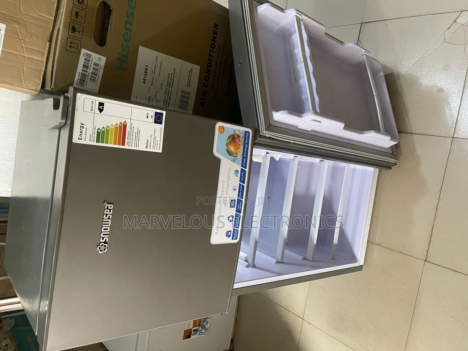 Brand New Snowsea Double Door Refrigerator Full Coper Eng