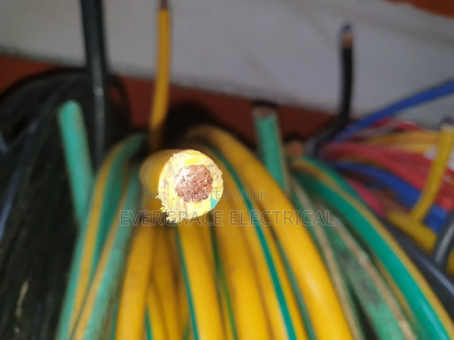 50mm Earth Cable Green and Yellow.,