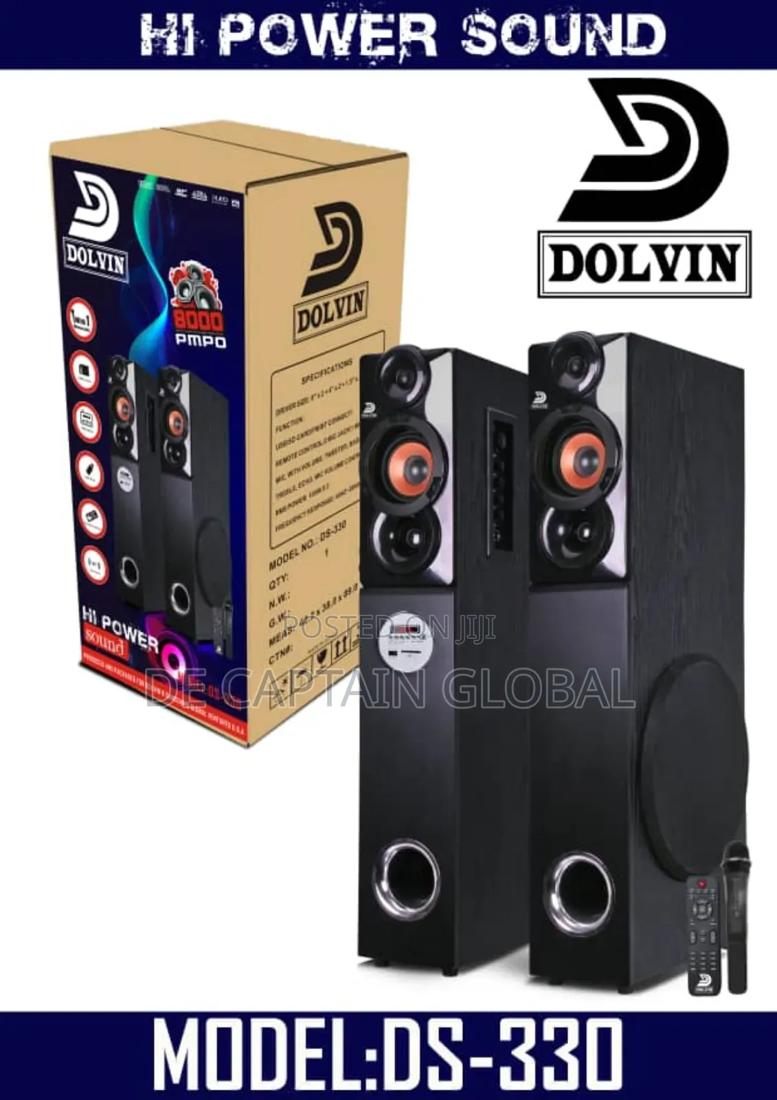 DOLVIN 2.0 Bluetooth Tower Sound Speakers - DS-330