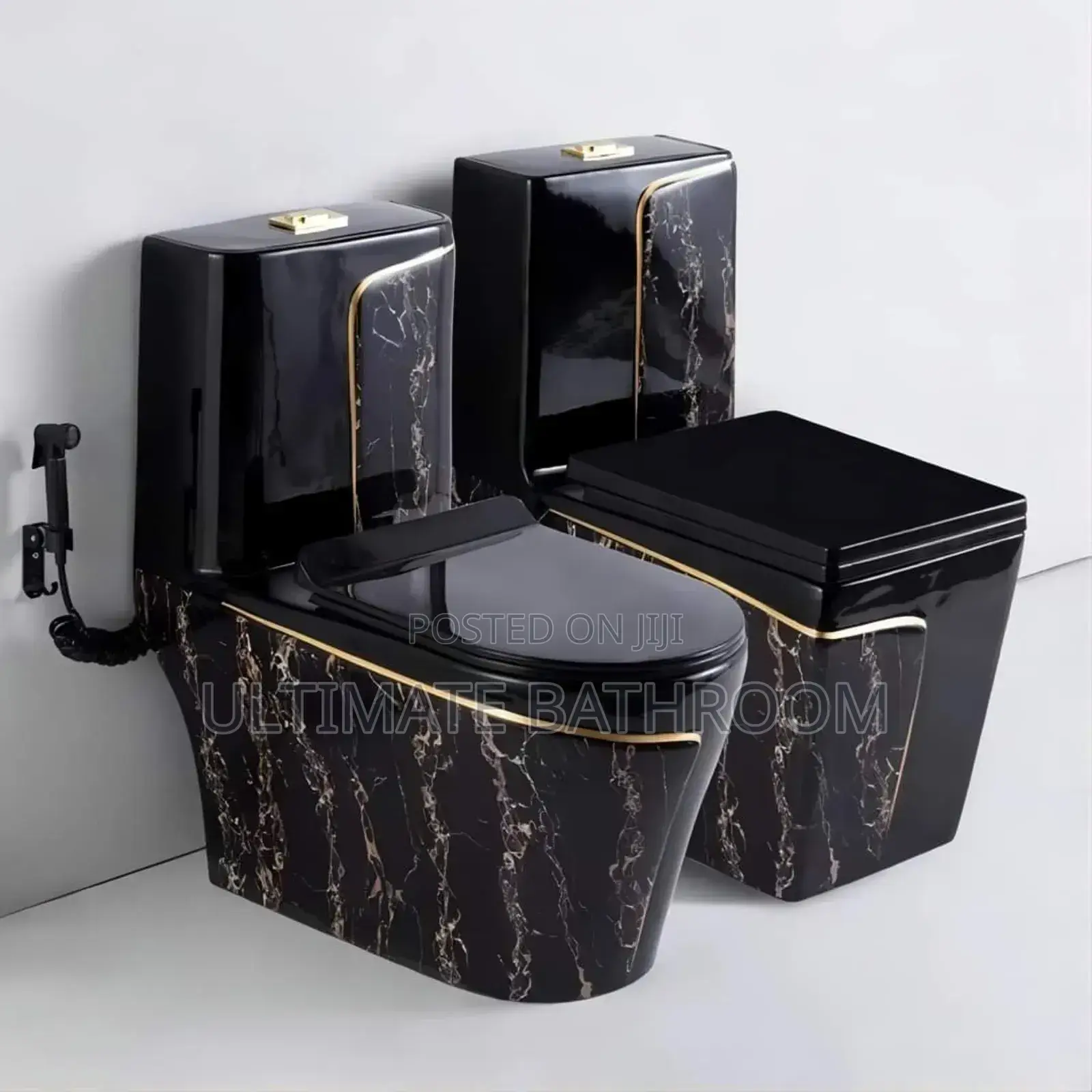 Black With Gold Design W/C