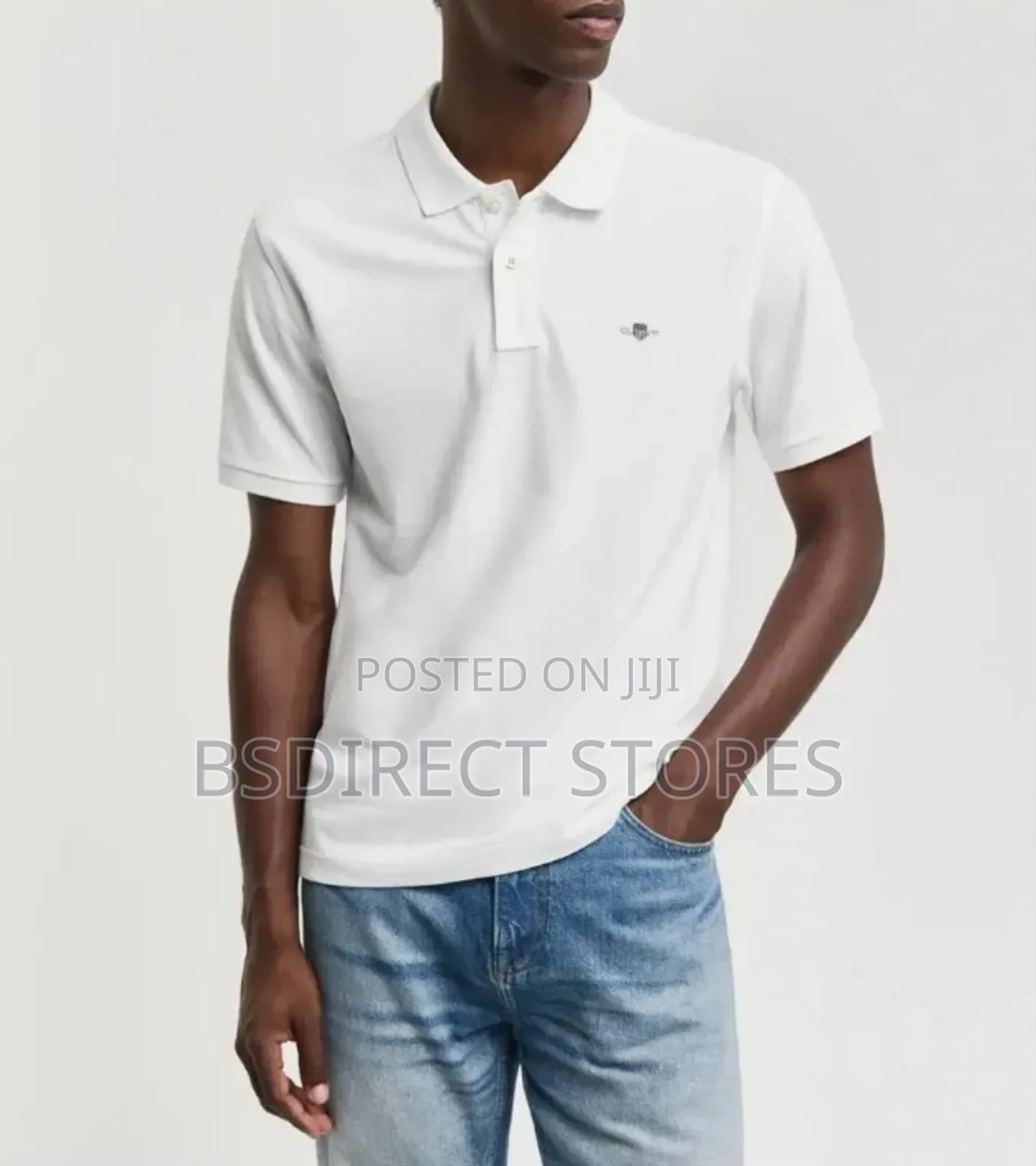 GANT Original WHITE Solid Pique Rugger Polo Men Shirt