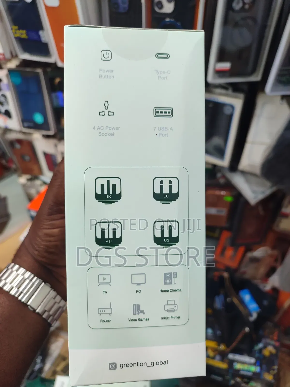 Green Lion Power Socket 7 Usb a Port 1 PD Port 3250w
