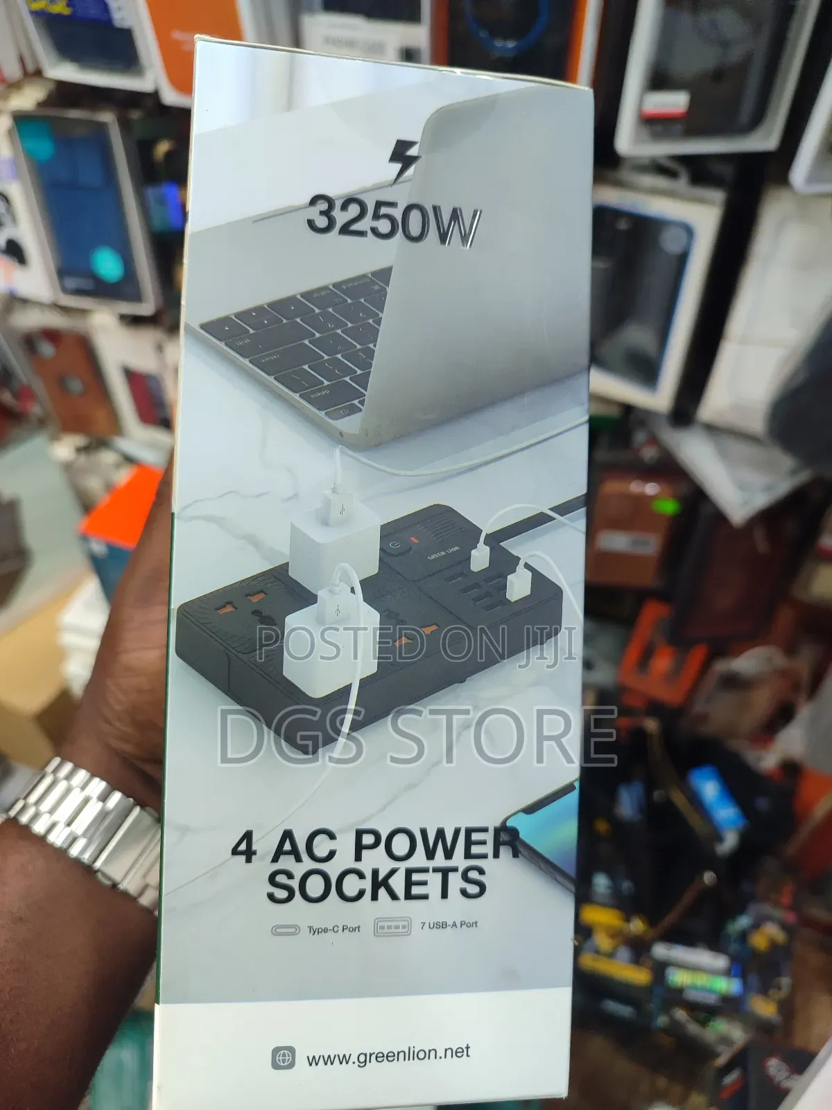 Green Lion Power Socket 7 Usb a Port 1 PD Port 3250w