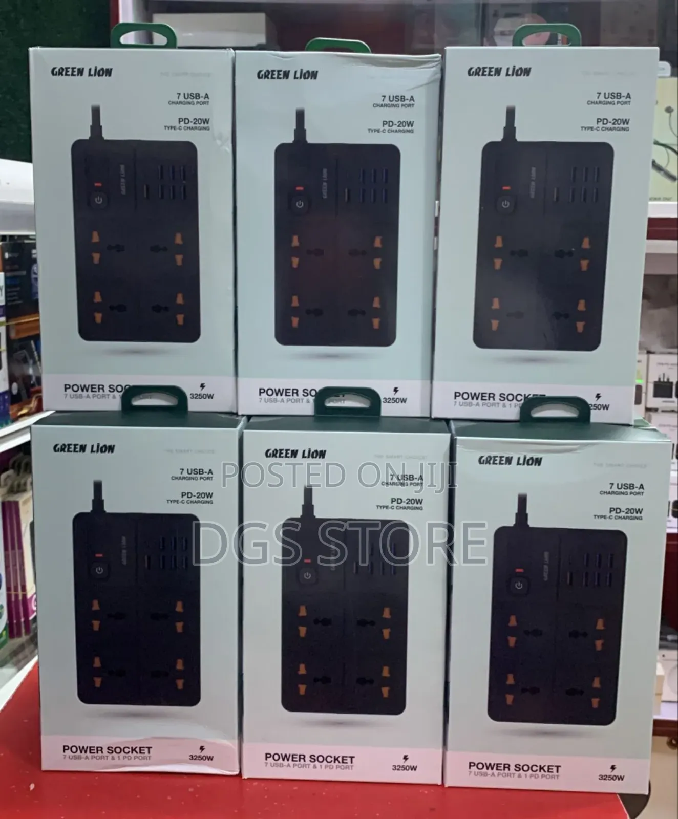 Green Lion Power Socket 7 Usb a Port 1 PD Port 3250w