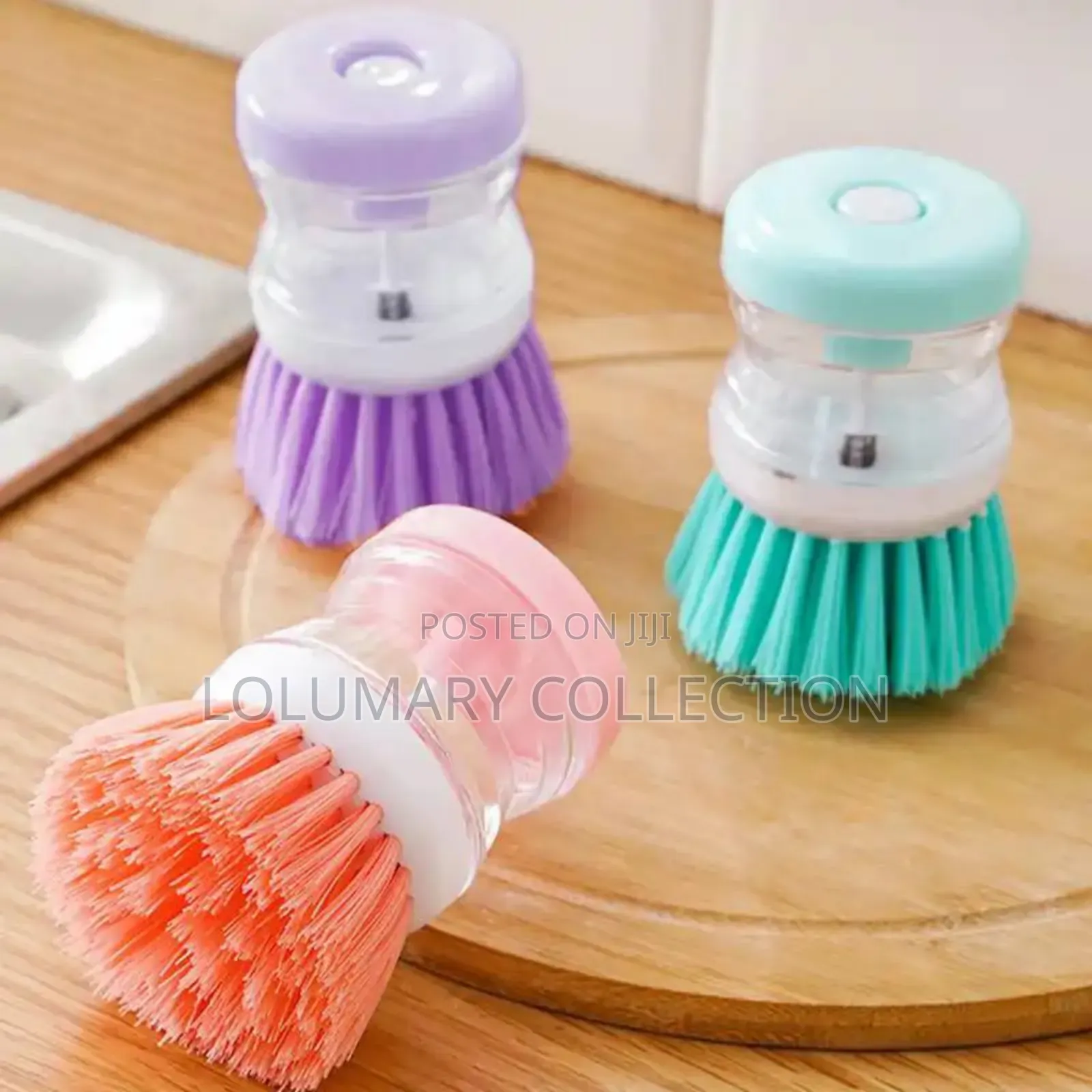 Kitchen Pot Dish Brush Liquid Soap Dispenser With Brush
