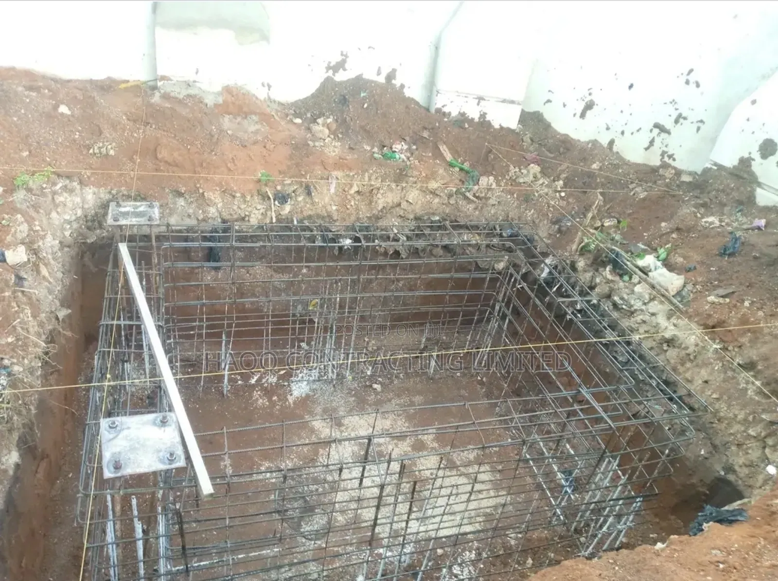Pressed Steel Water Tank With Foundation, Stanchion Solution
