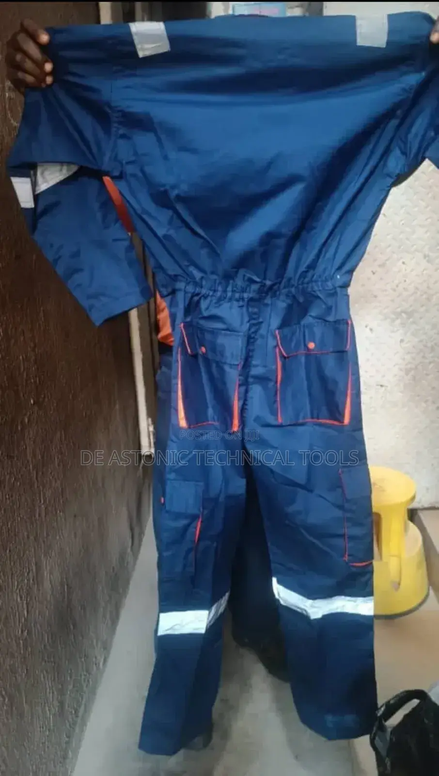Safety Coveralls With Blue And Orange Combination